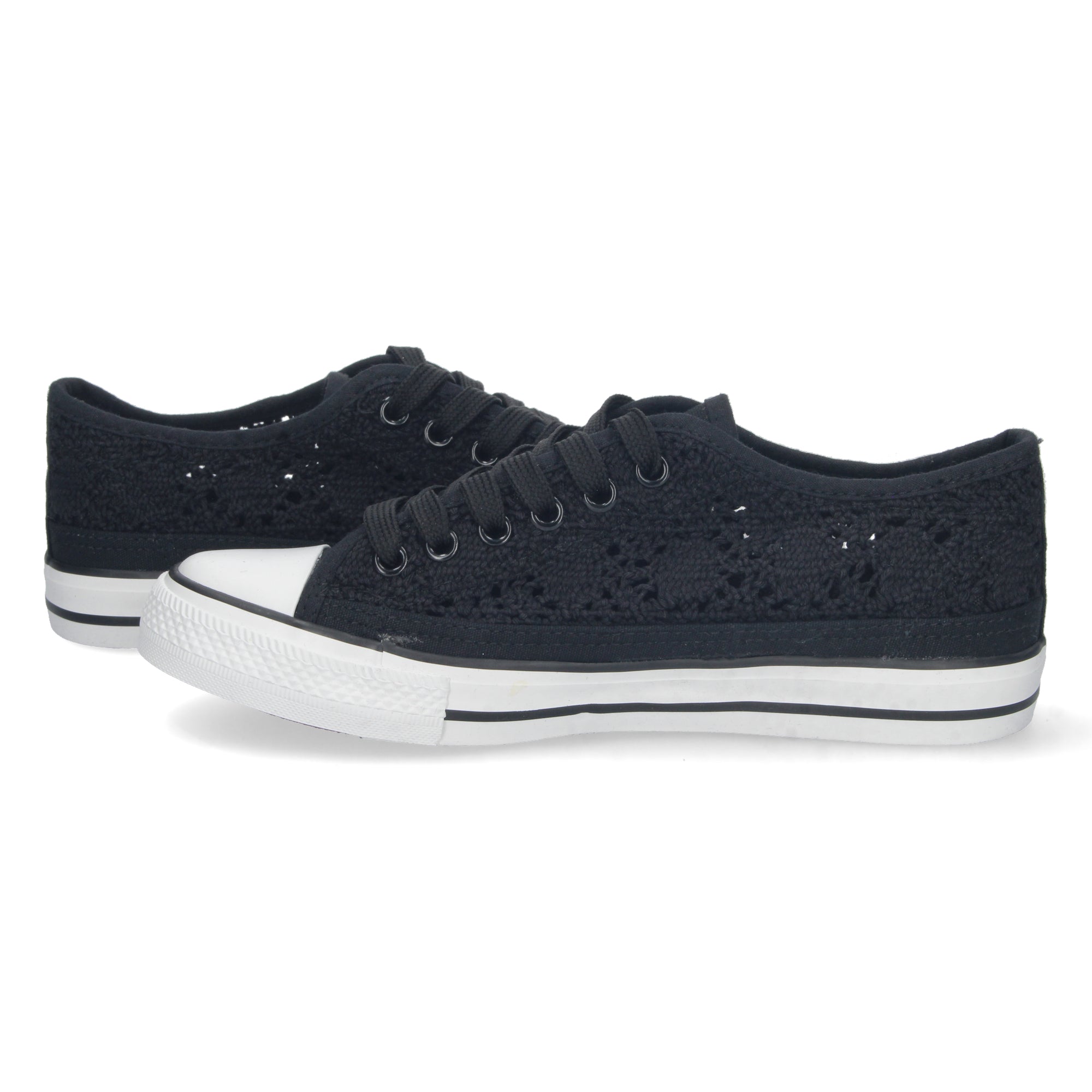 Zapatilla Bamba Plana Negra para Mujer
