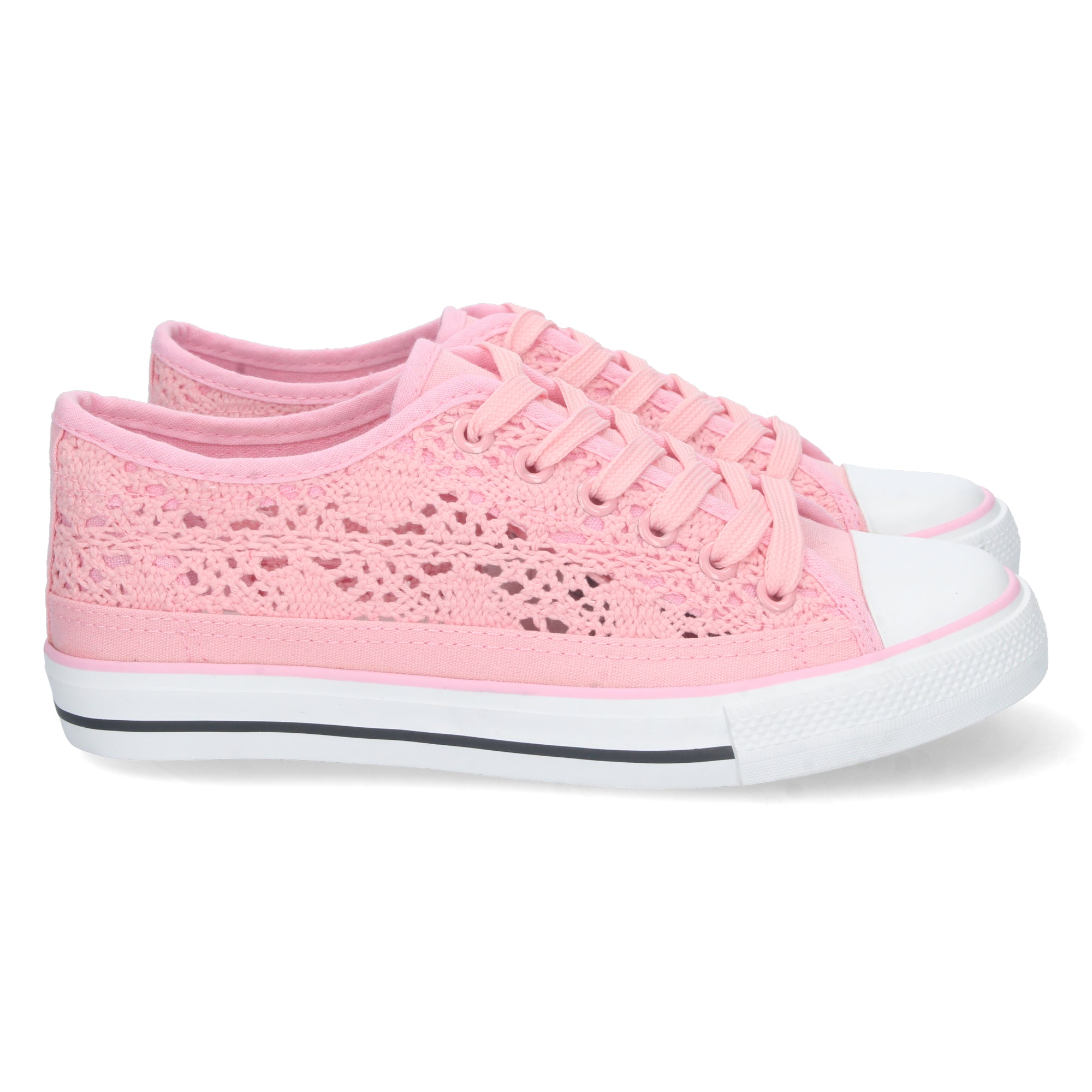 Zapatilla Bamba Plana Rosa para Mujer