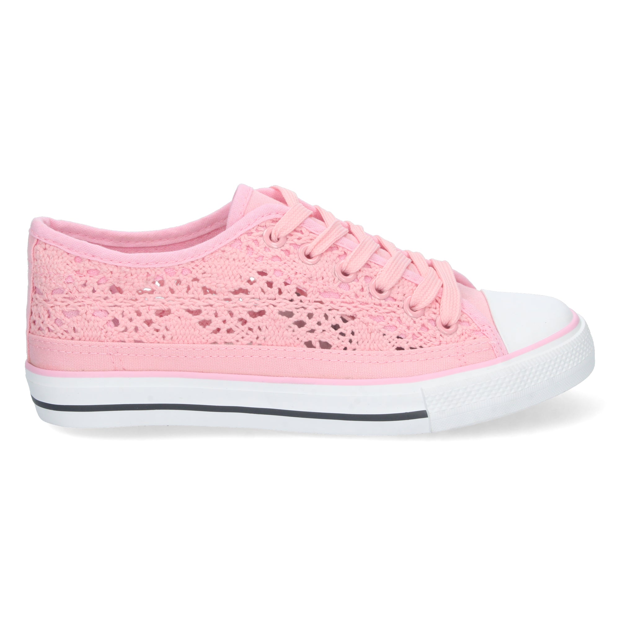 Zapatilla Bamba Plana Rosa para Mujer