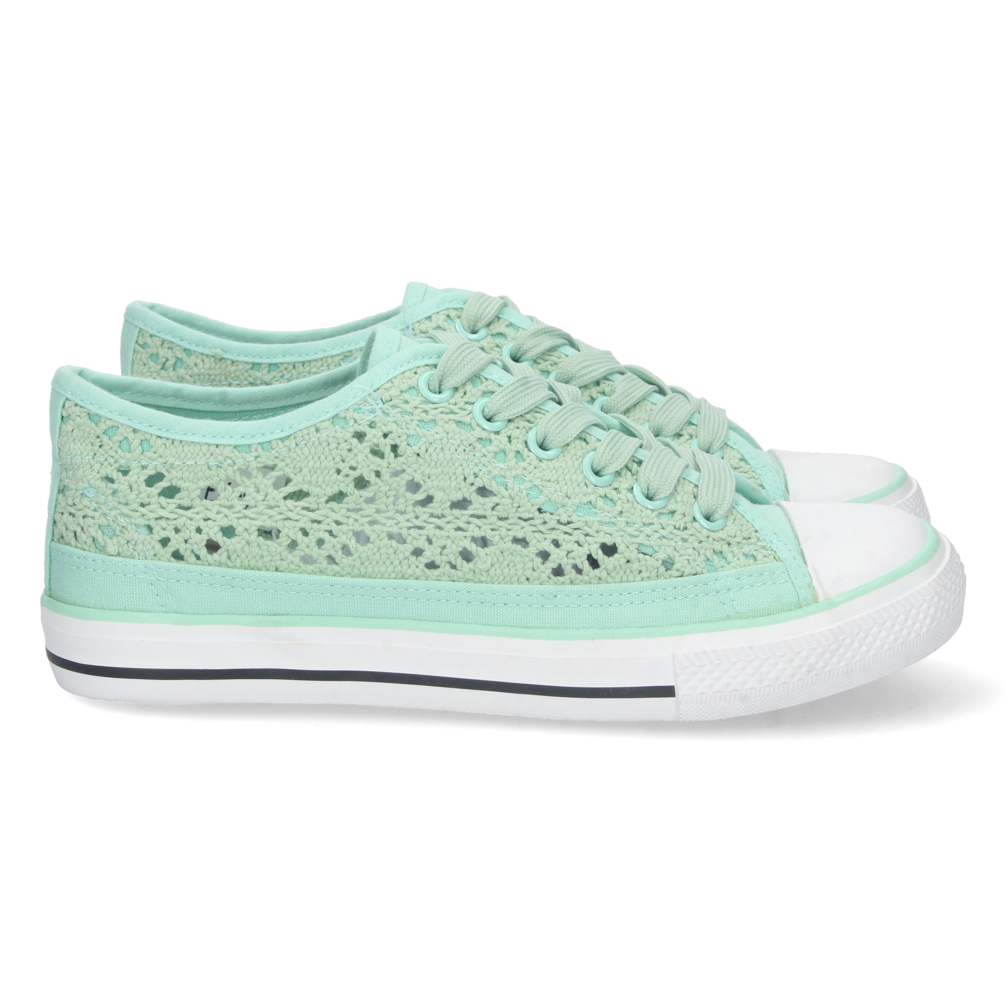 Zapatilla Bamba Plana Verde Menta para Mujer