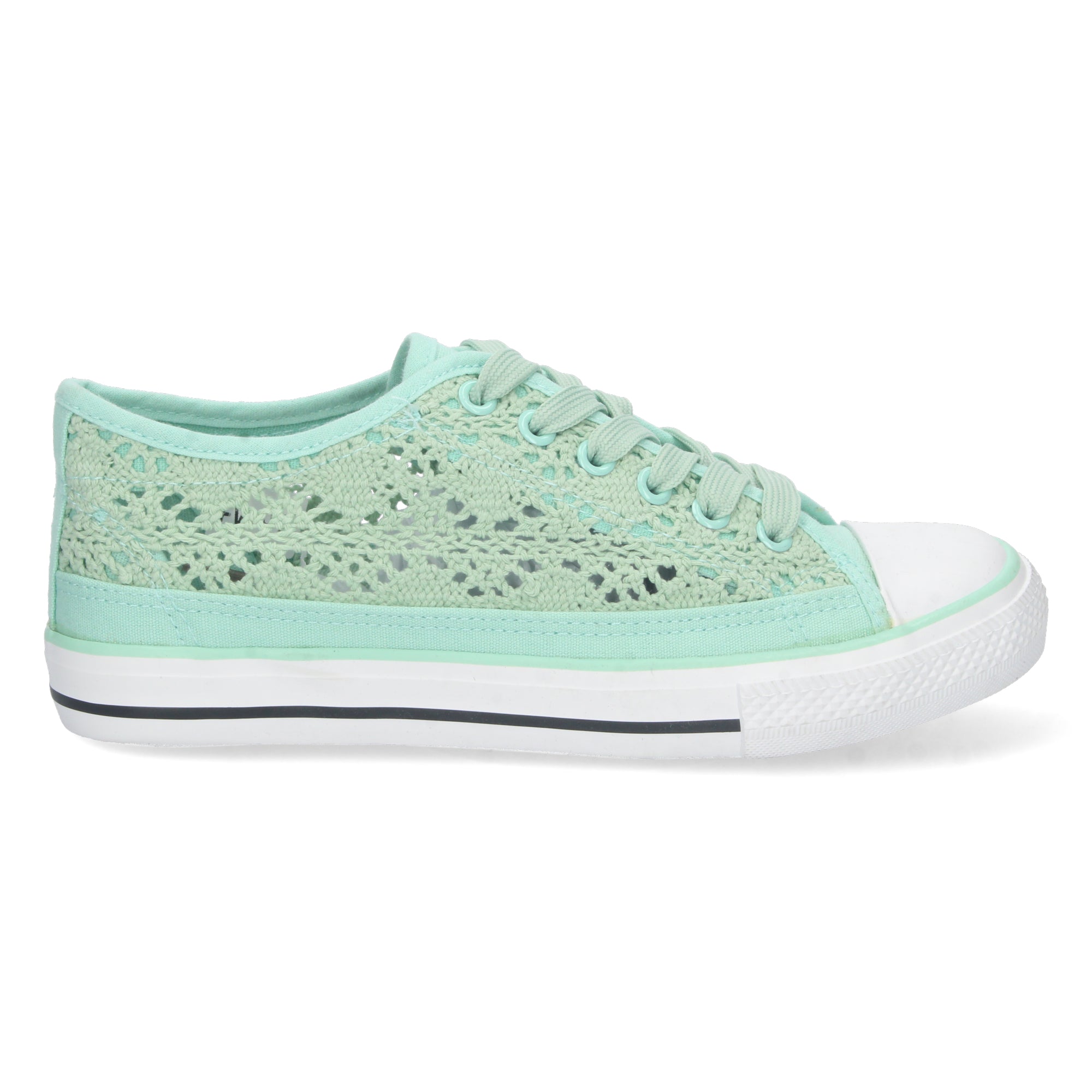 Zapatilla Bamba Plana Verde Menta para Mujer