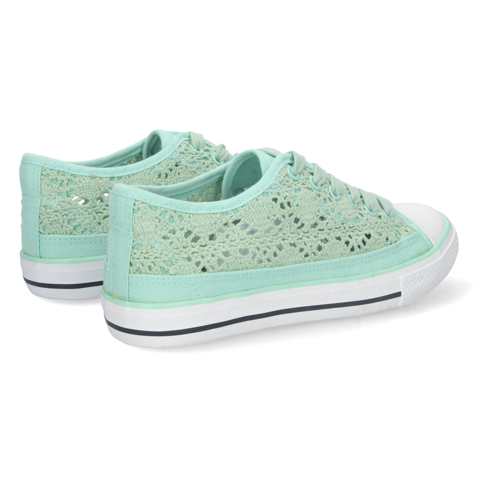 Zapatilla Bamba Plana Verde Menta para Mujer