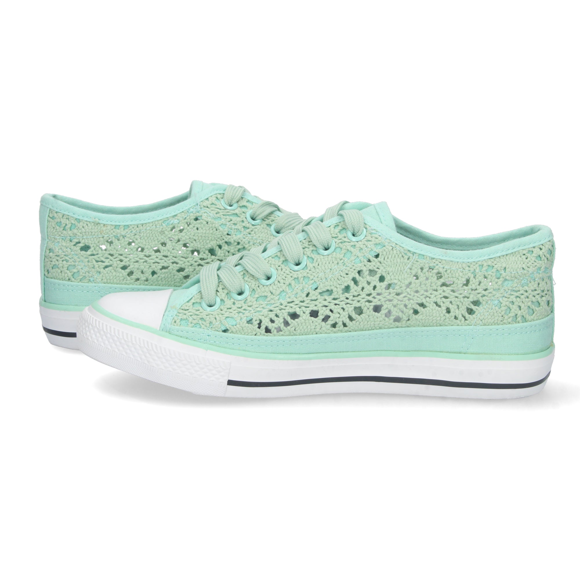 Zapatilla Bamba Plana Verde Menta para Mujer