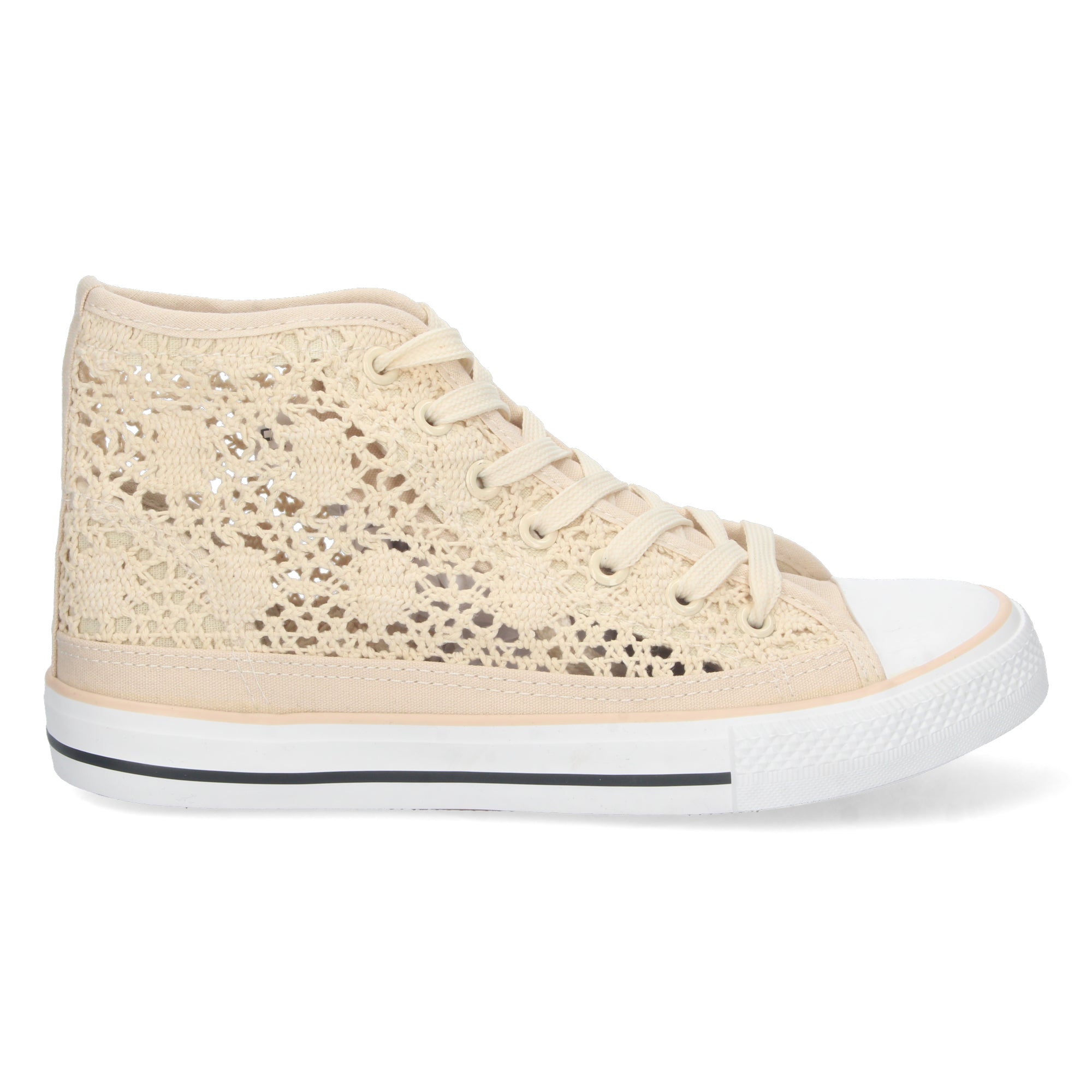 Zapatilla Bamba Abotinada Beige  para Mujer