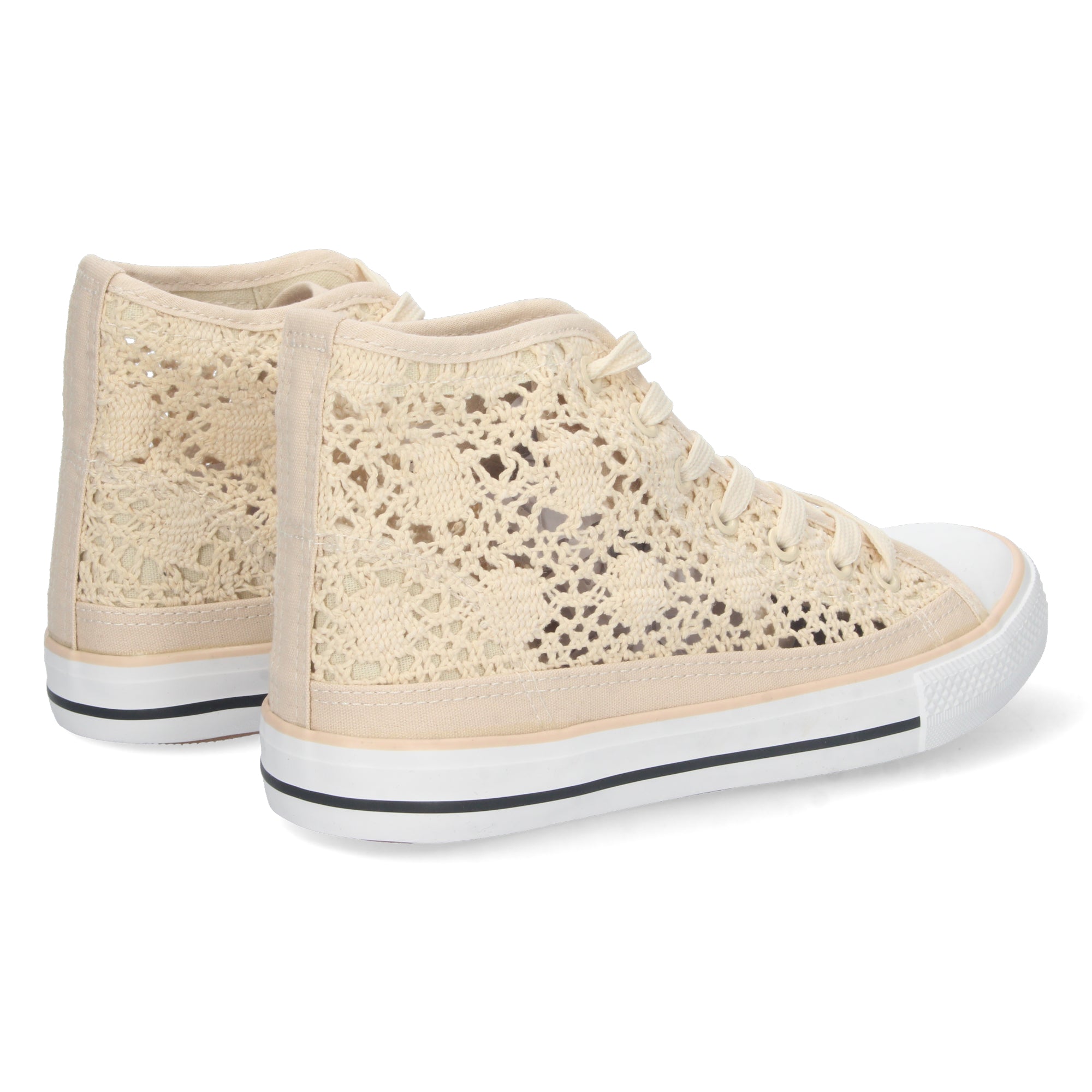 Zapatilla Bamba Abotinada Beige  para Mujer