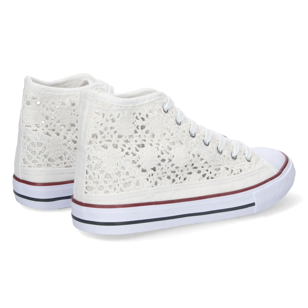 Zapatilla Abotinada Blanca  para Mujer