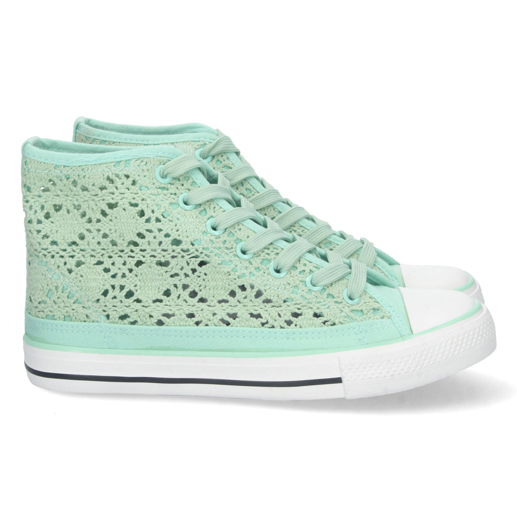 Zapatilla  Abotinada Verde para Mujer