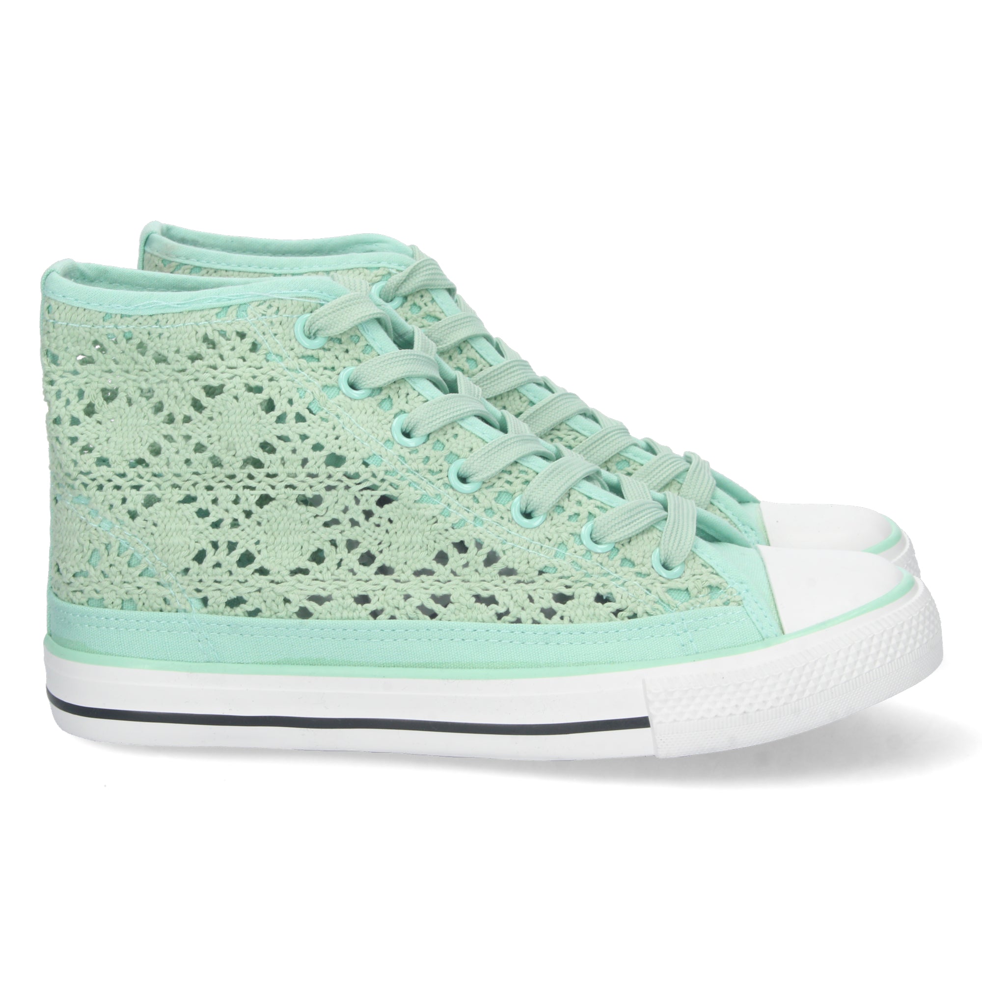Zapatilla  Abotinada Verde para Mujer