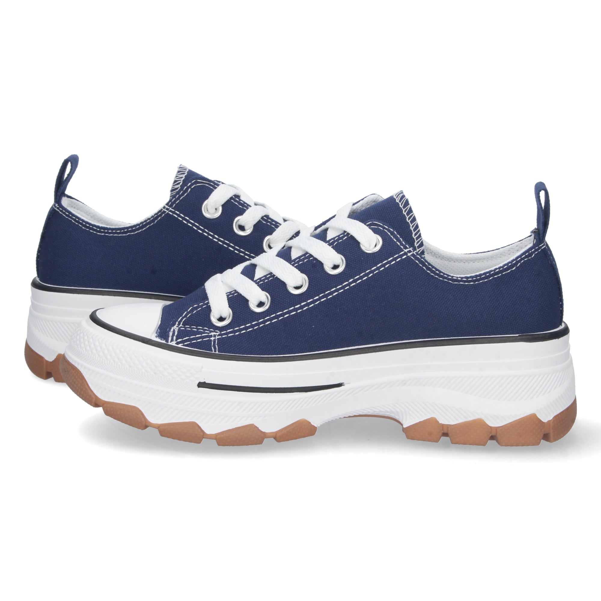 Zapatilla Bamba de Plataforma Azules  para Mujer