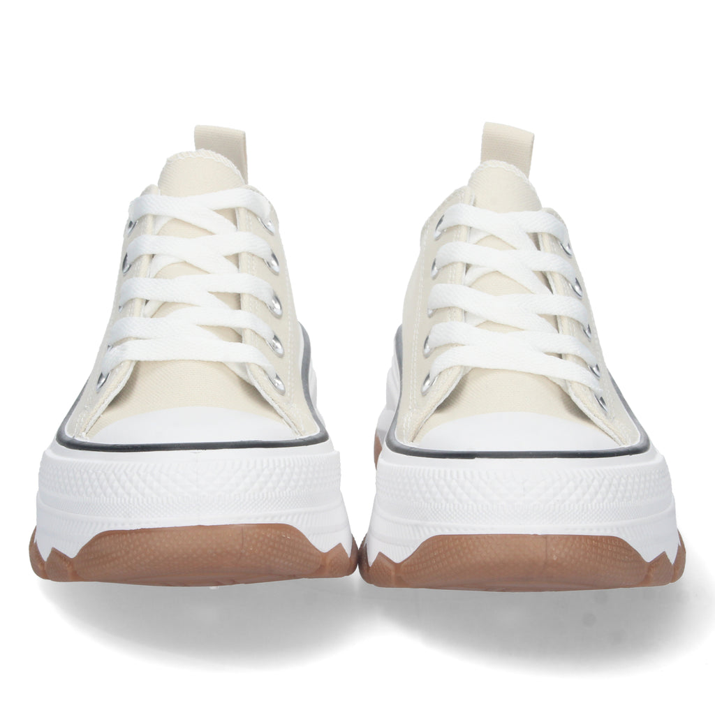 Zapatilla Bamba de Plataforma Beige  para Mujer