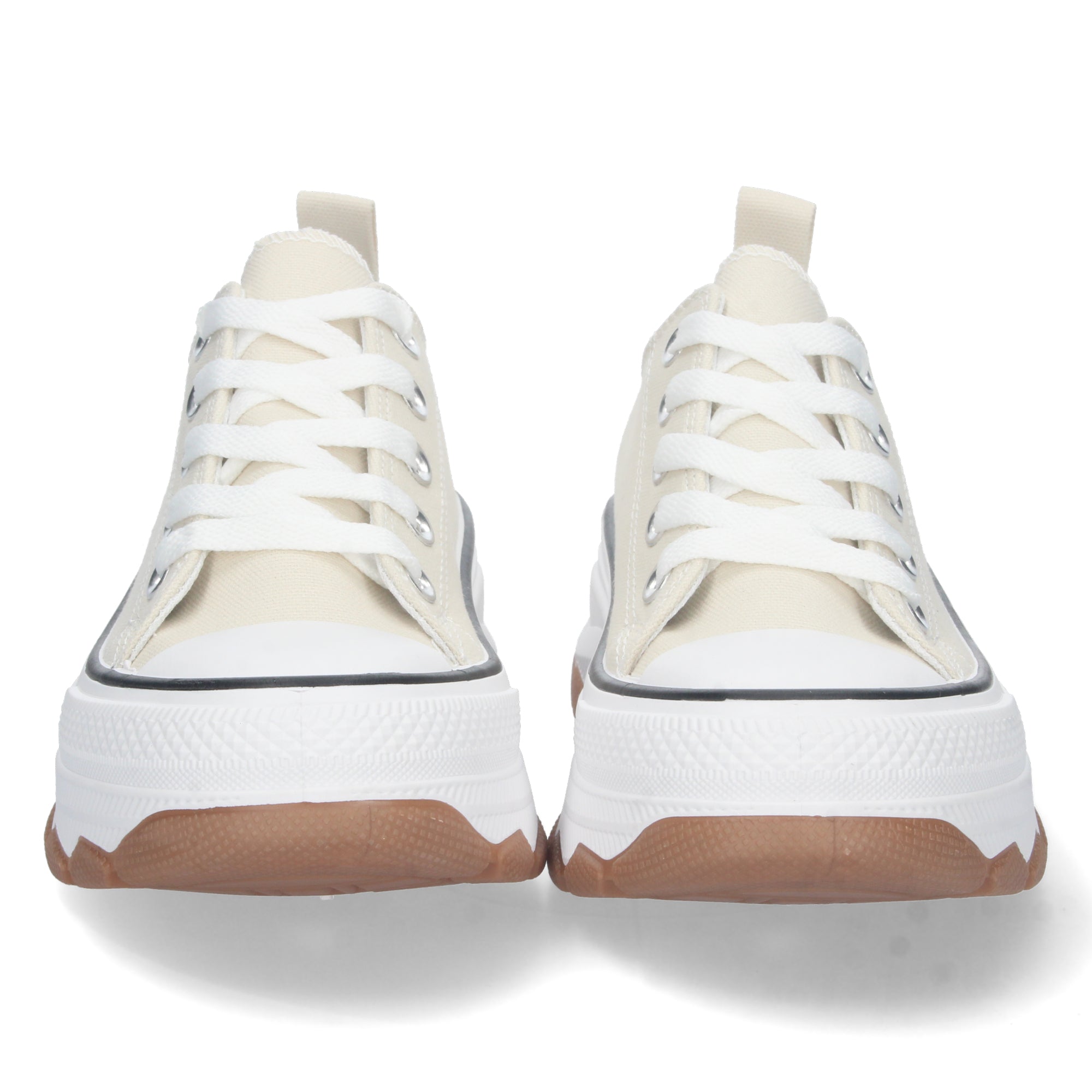 Zapatilla Bamba de Plataforma Beige  para Mujer