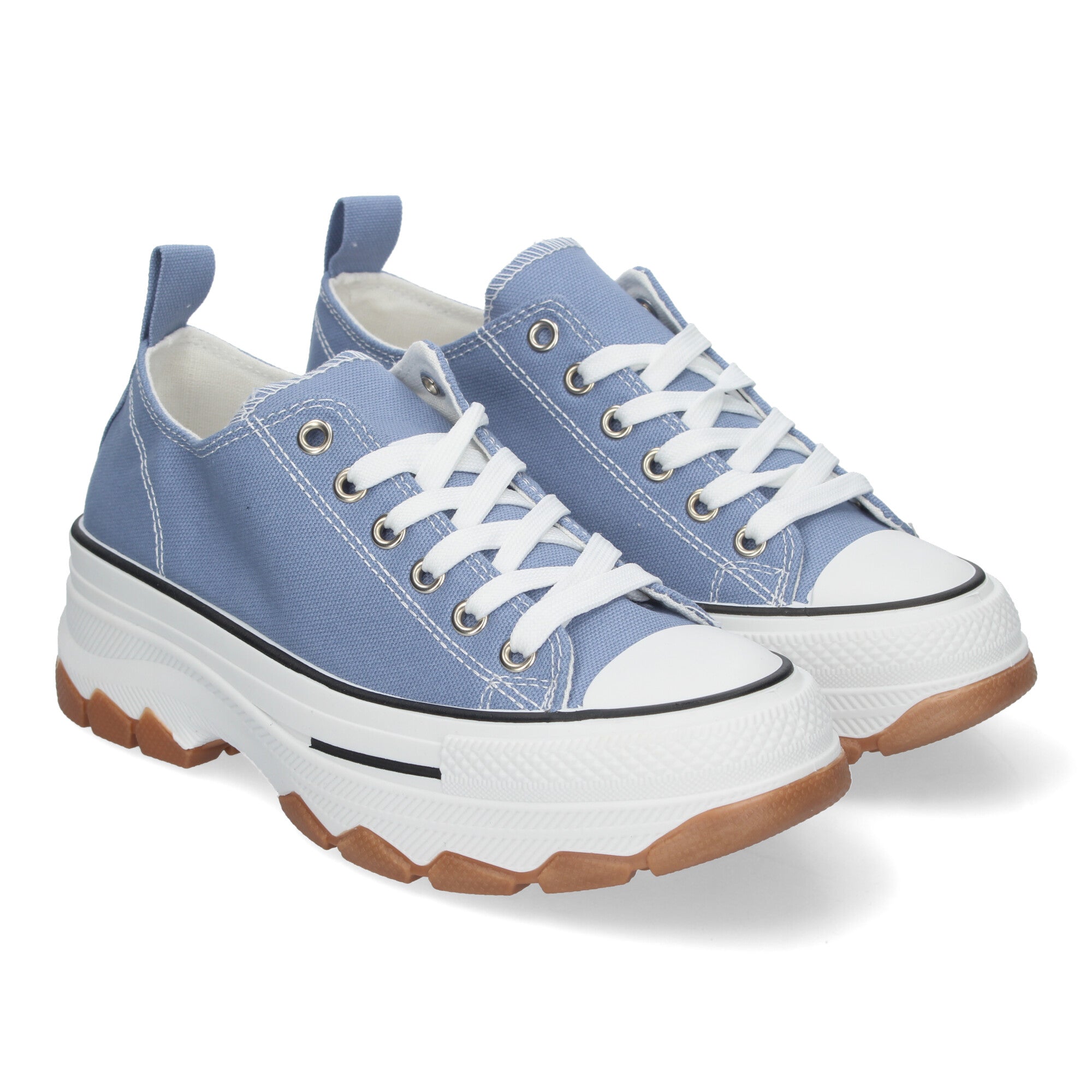 Zapatilla Bamba de Plataforma Celeste  para Mujer