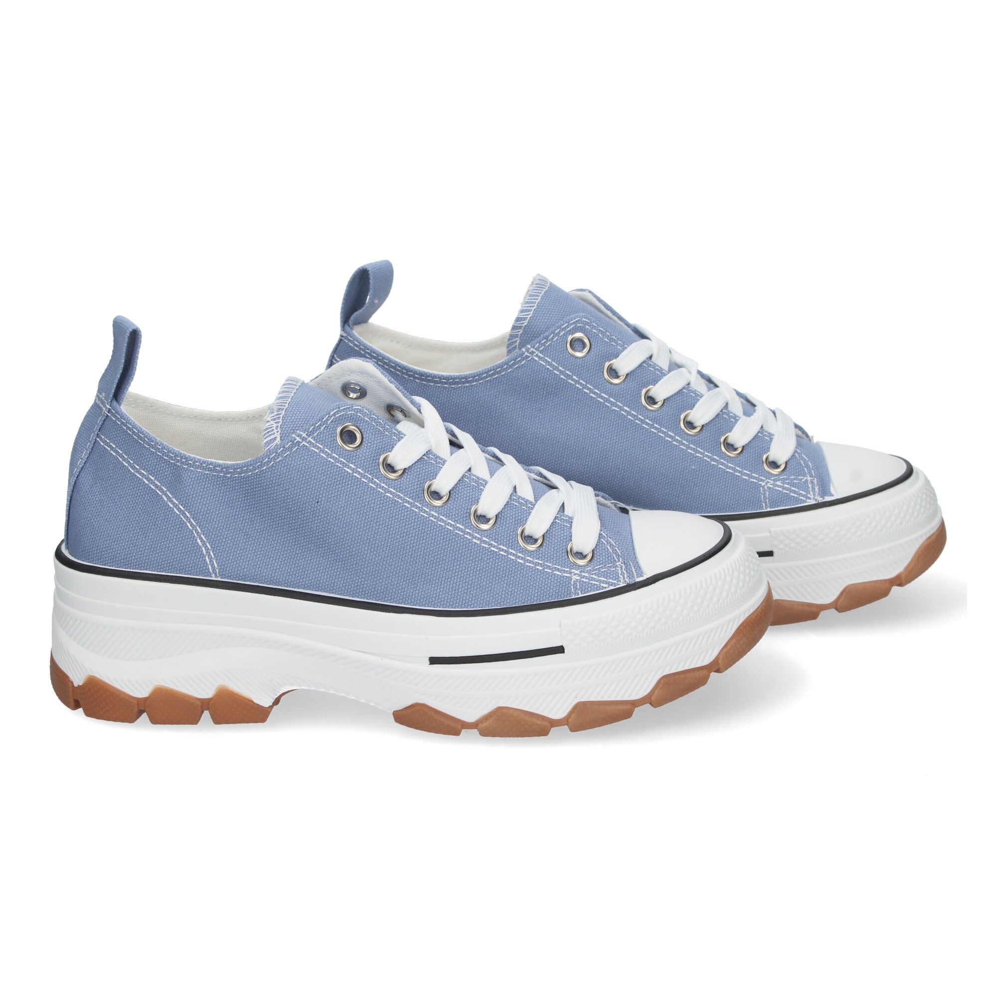 Zapatilla Bamba de Plataforma Celeste  para Mujer
