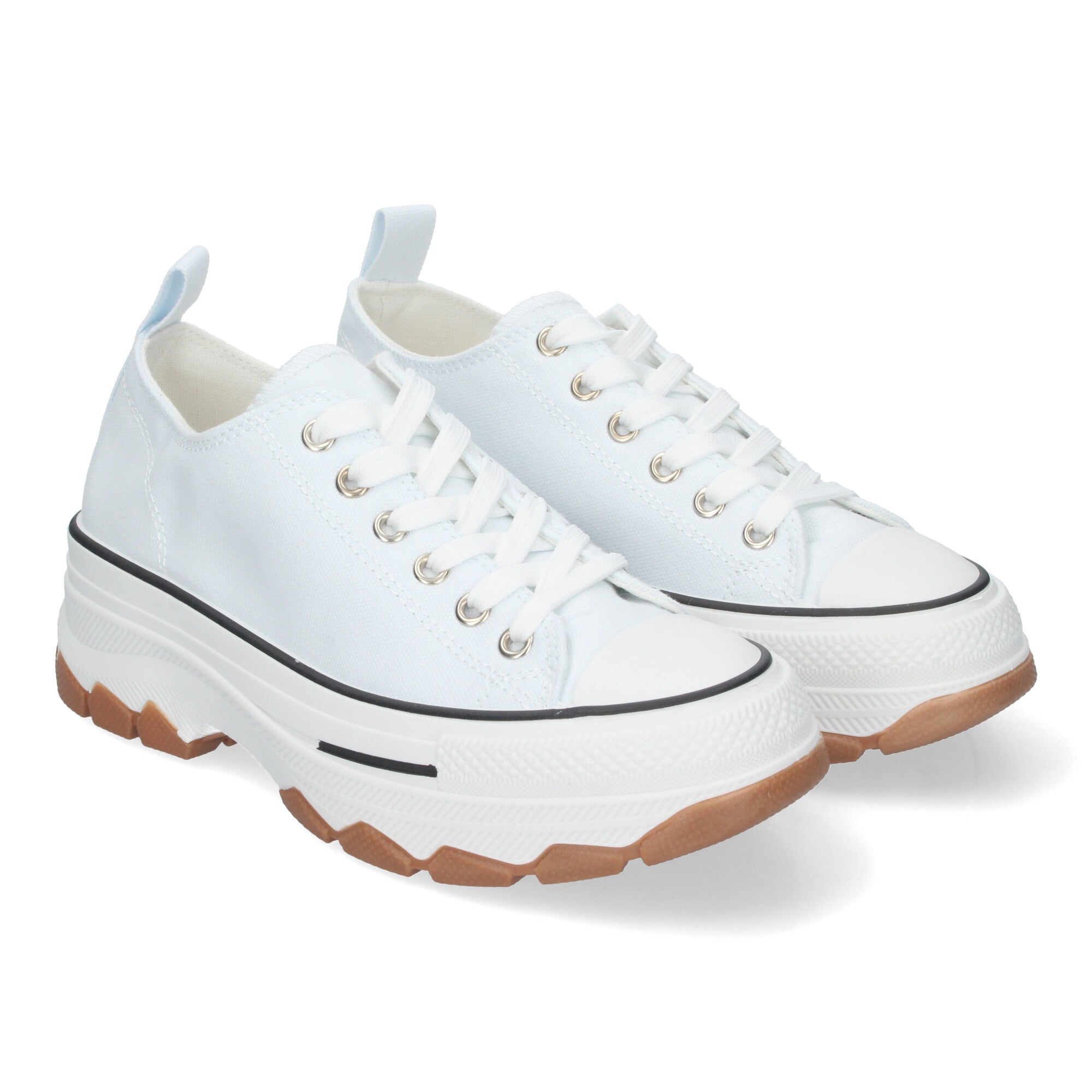 Zapatilla Bamba de Plataforma Blanca Nieve  para Mujer