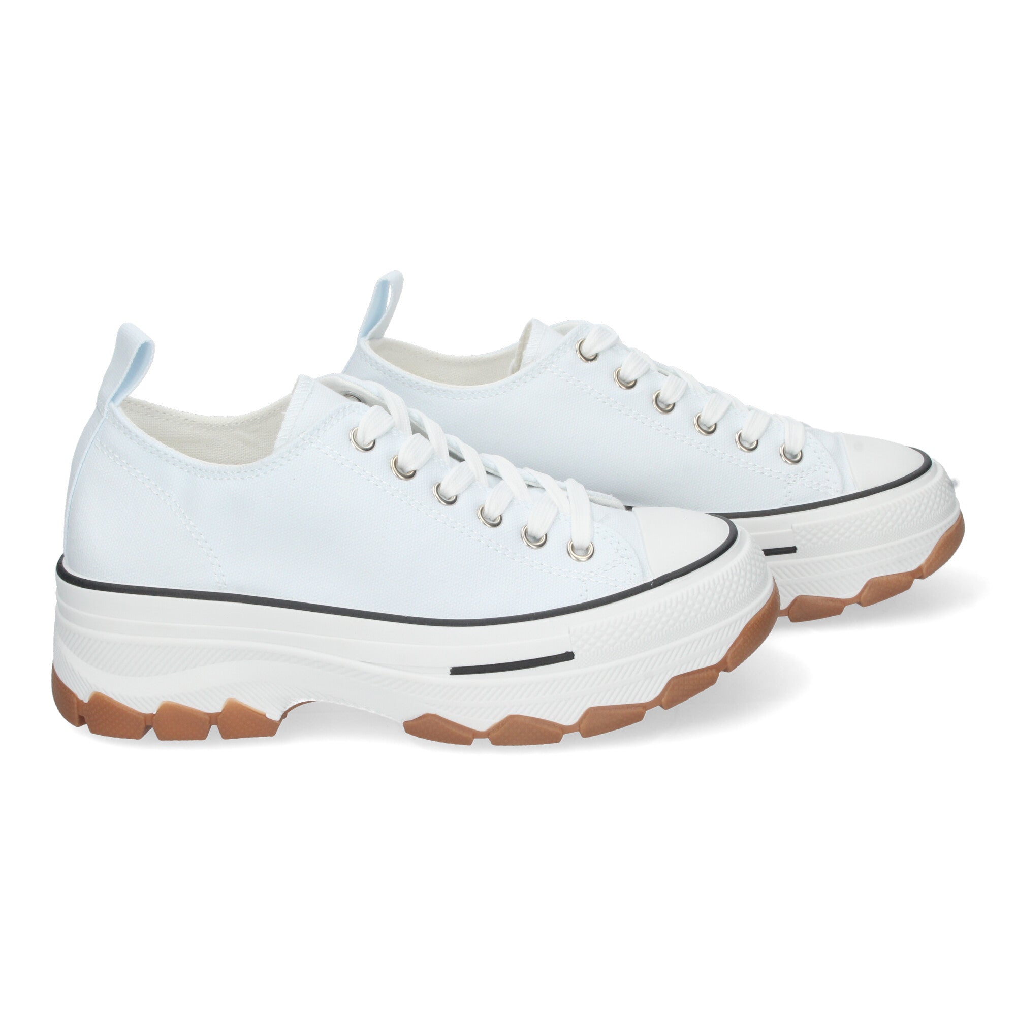 Zapatilla Bamba de Plataforma Blanca Nieve  para Mujer