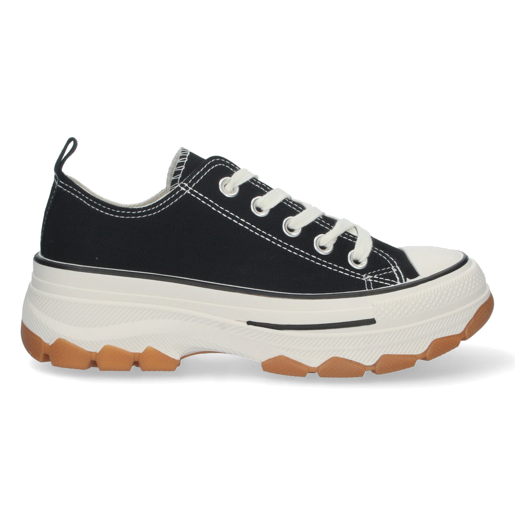 Zapatilla Bamba de Plataforma Negra para Mujer