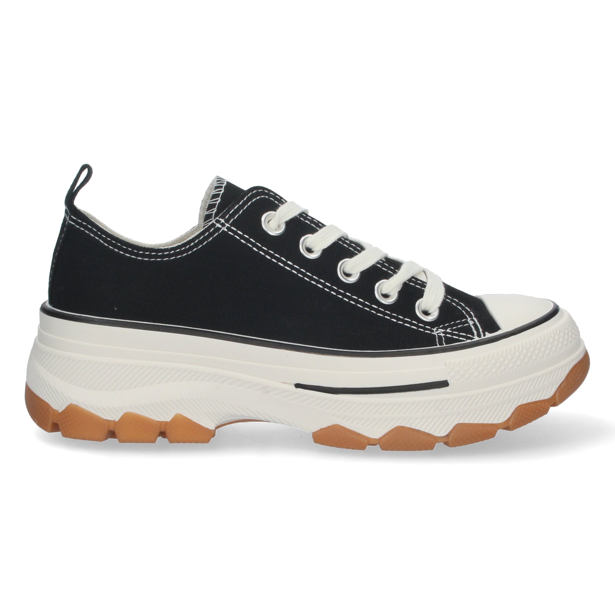 Zapatilla Bamba de Plataforma Negra para Mujer