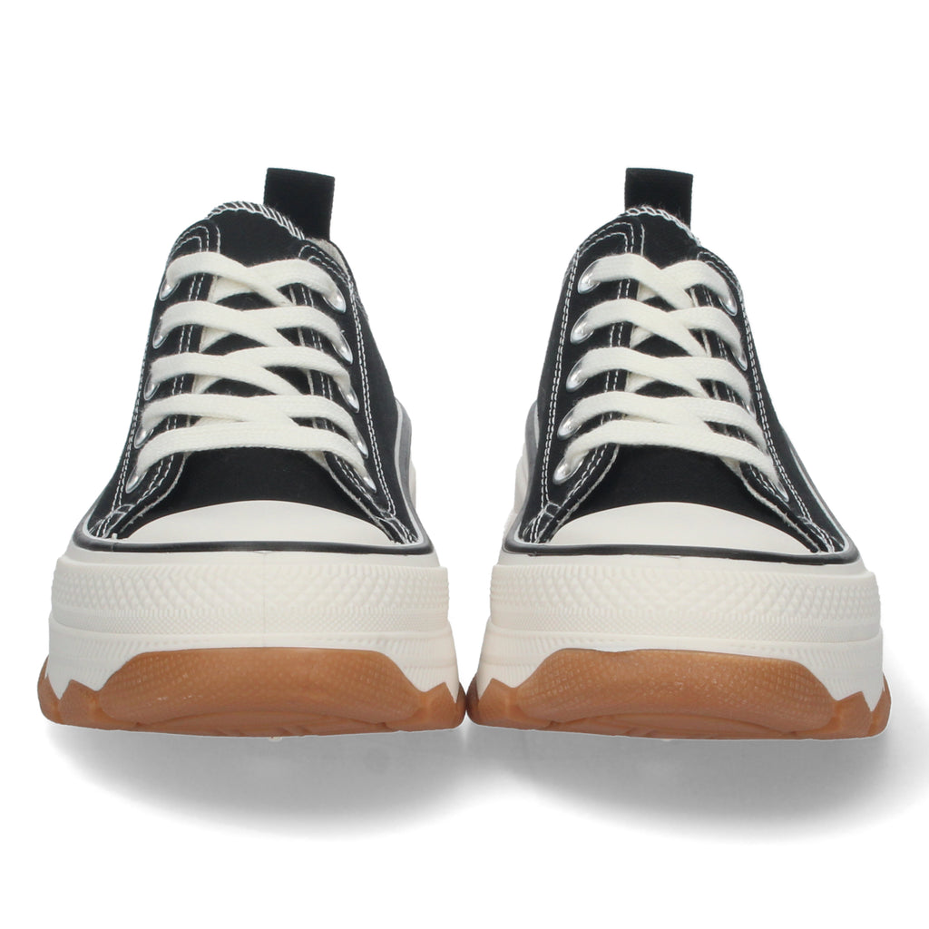 Zapatilla Bamba de Plataforma Negra para Mujer