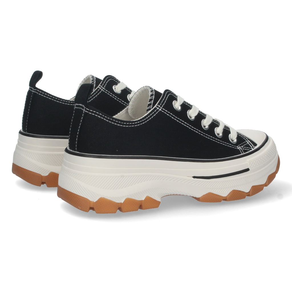 Zapatilla Bamba de Plataforma Negra para Mujer