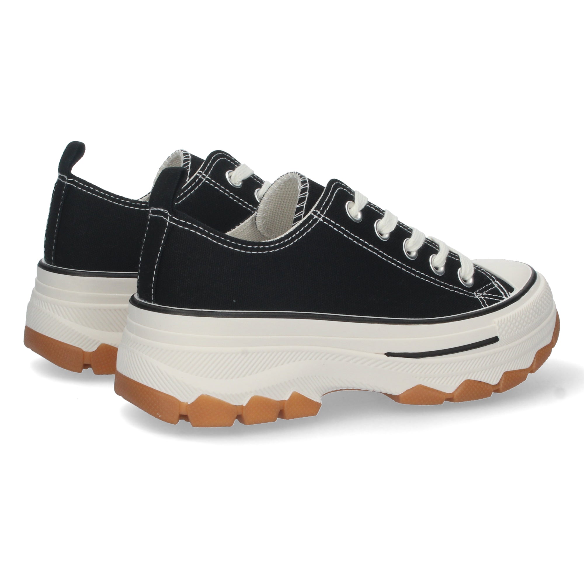 Zapatilla Bamba de Plataforma Negra para Mujer