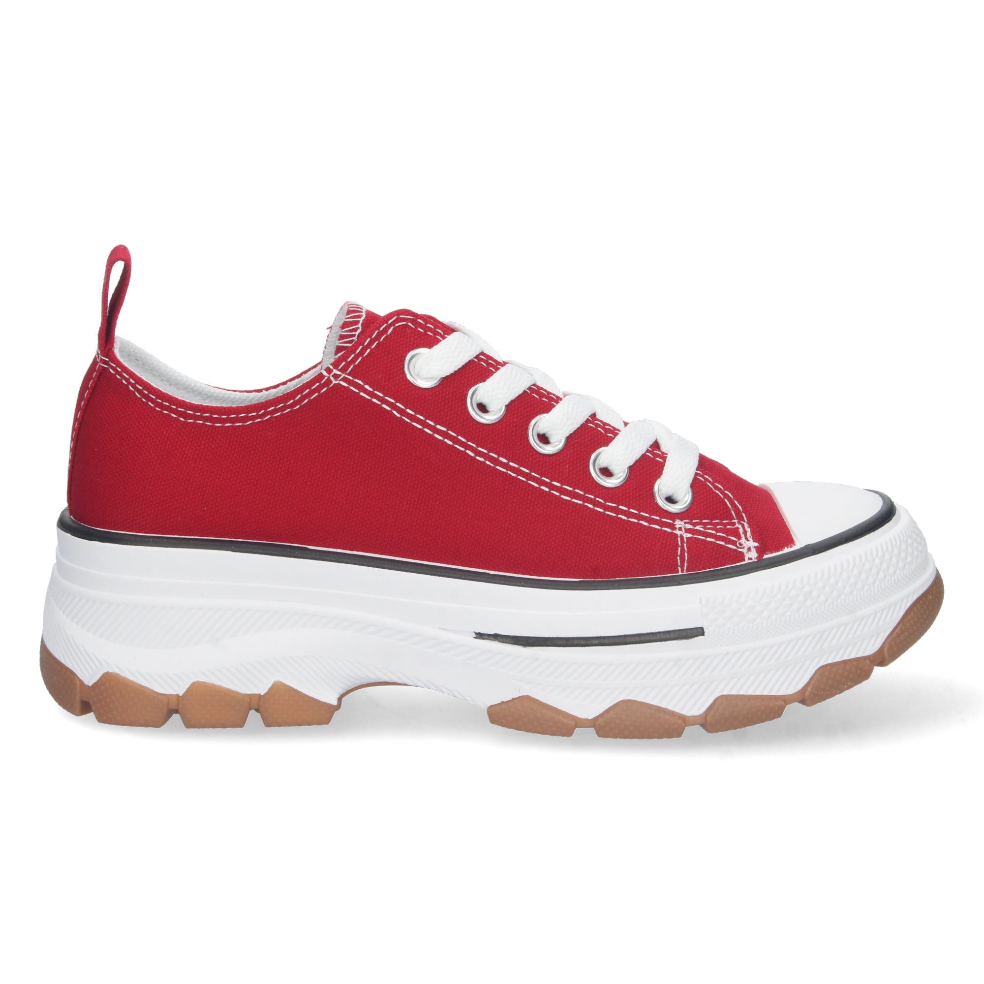 Zapatilla Bamba de Plataforma Rojas  para Mujer