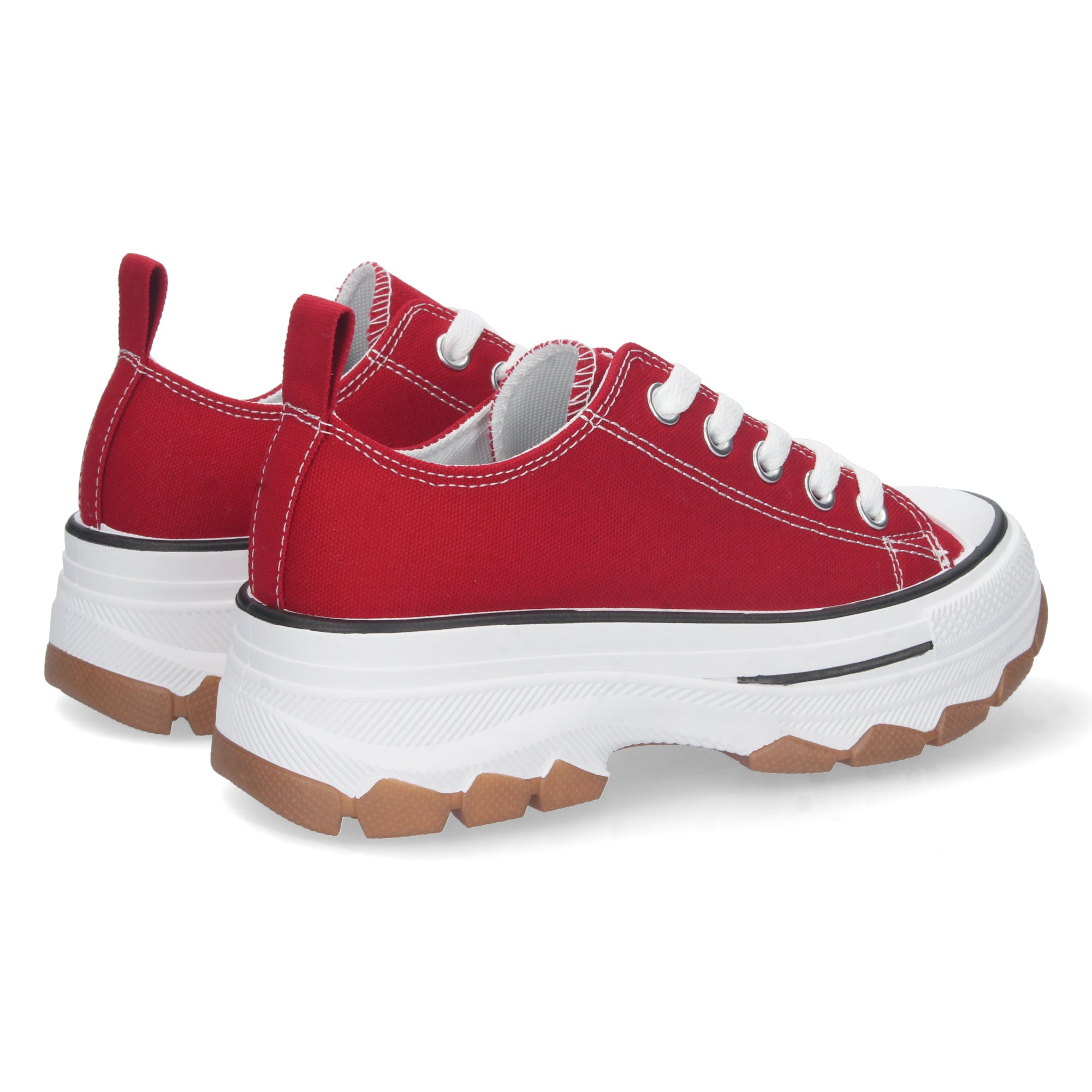 Zapatilla Bamba de Plataforma Rojas  para Mujer