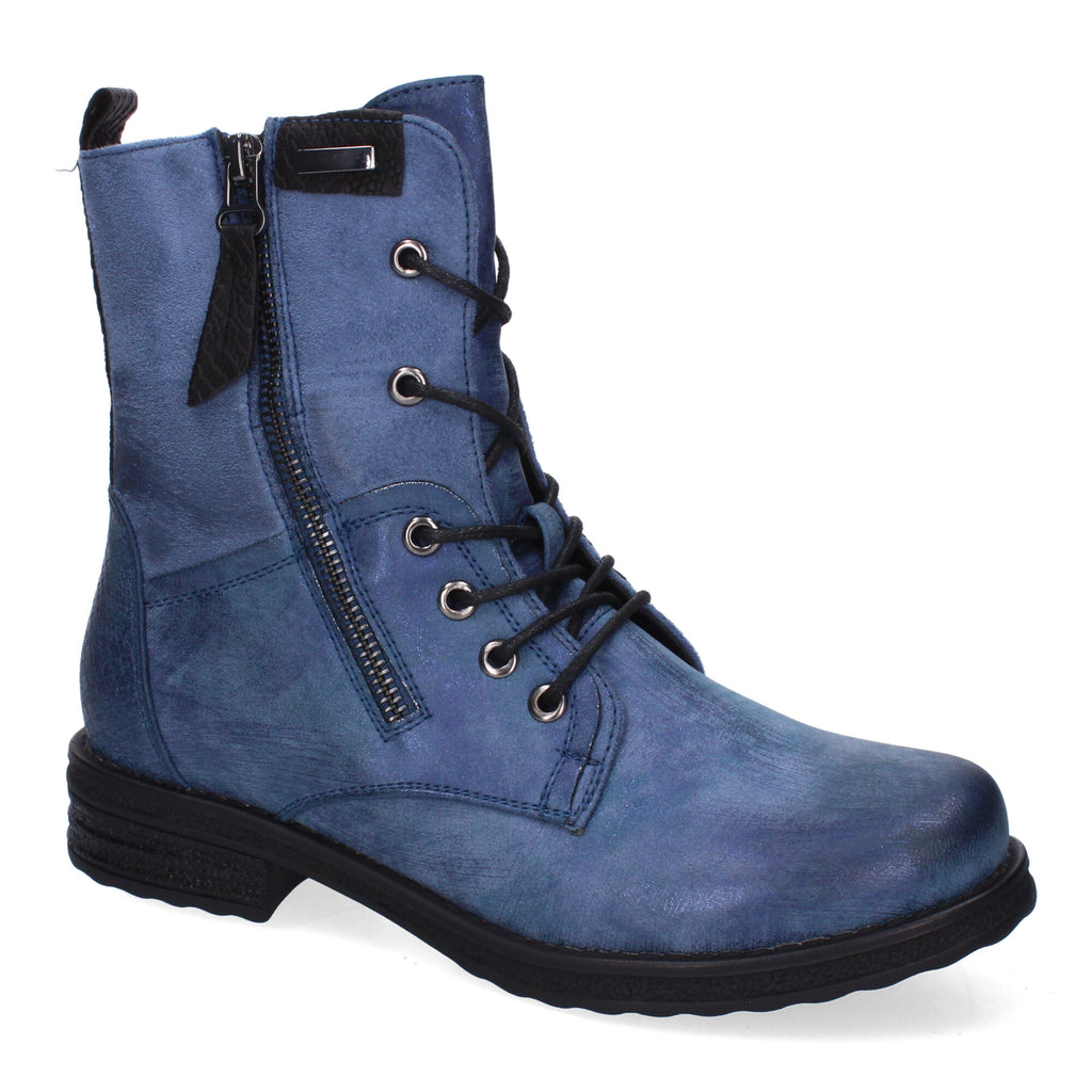 Botas de Mujer Estilo Casual con Cordones y Cremallera Lateral