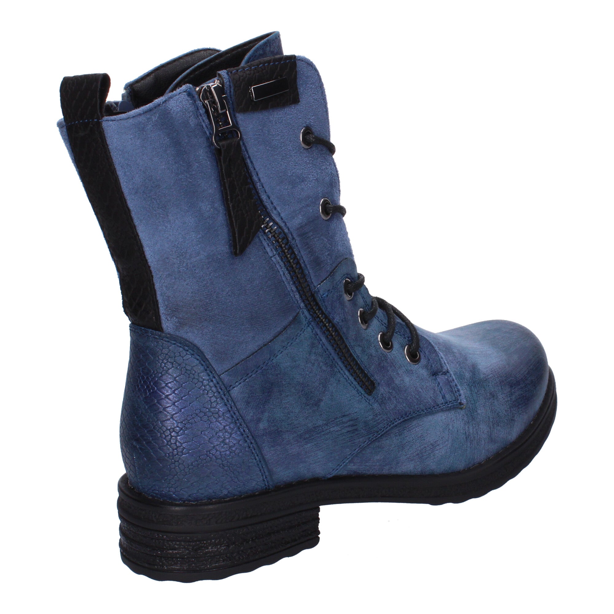 Botas de Mujer Estilo Casual con Cordones y Cremallera Lateral