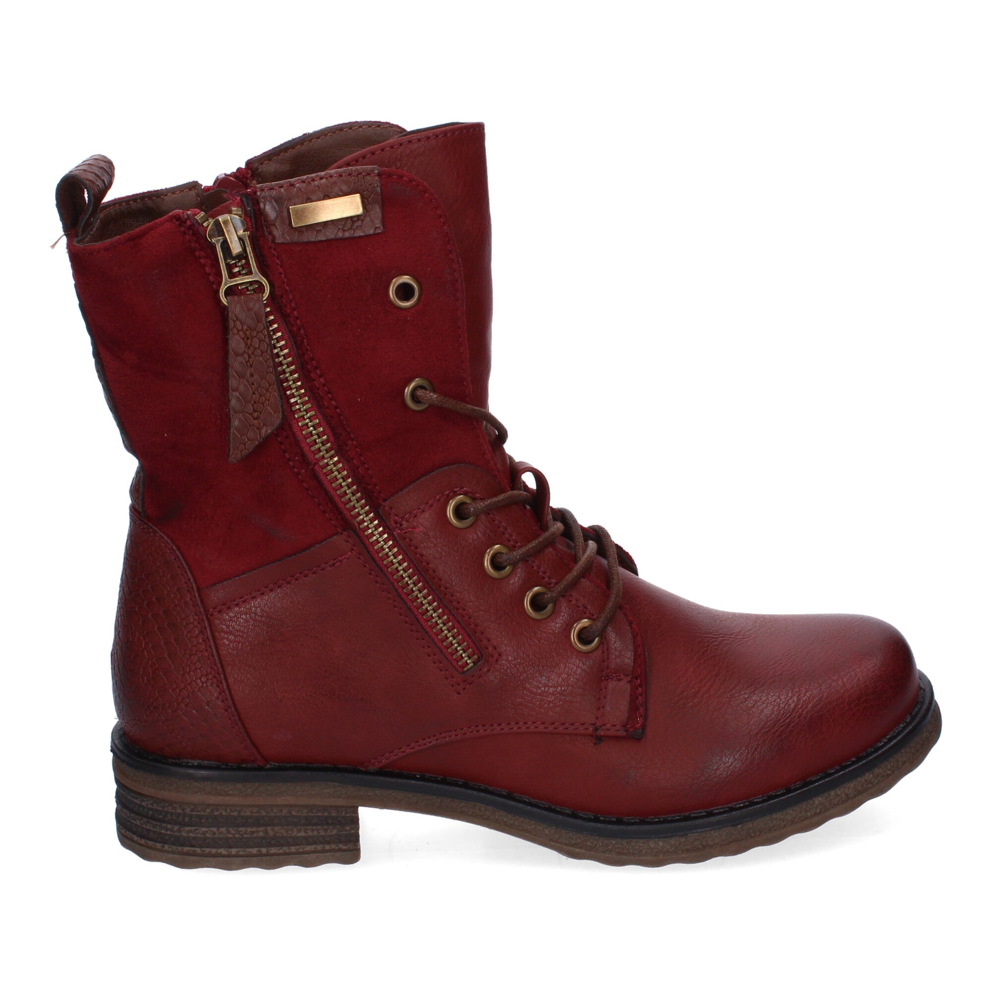 Botas acordonadas burdeos
