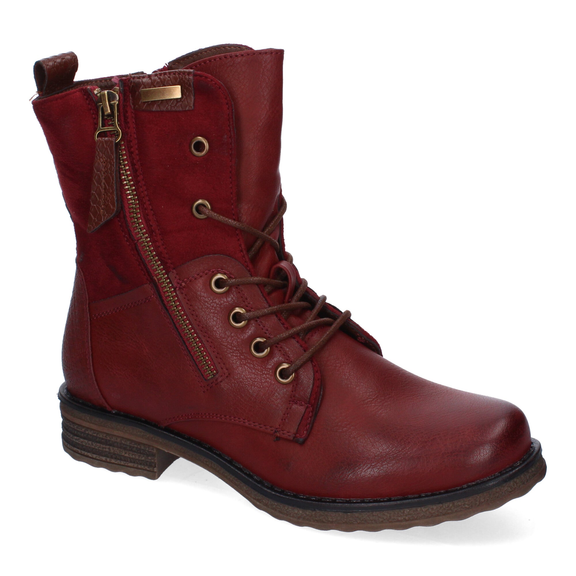 Botas acordonadas burdeos
