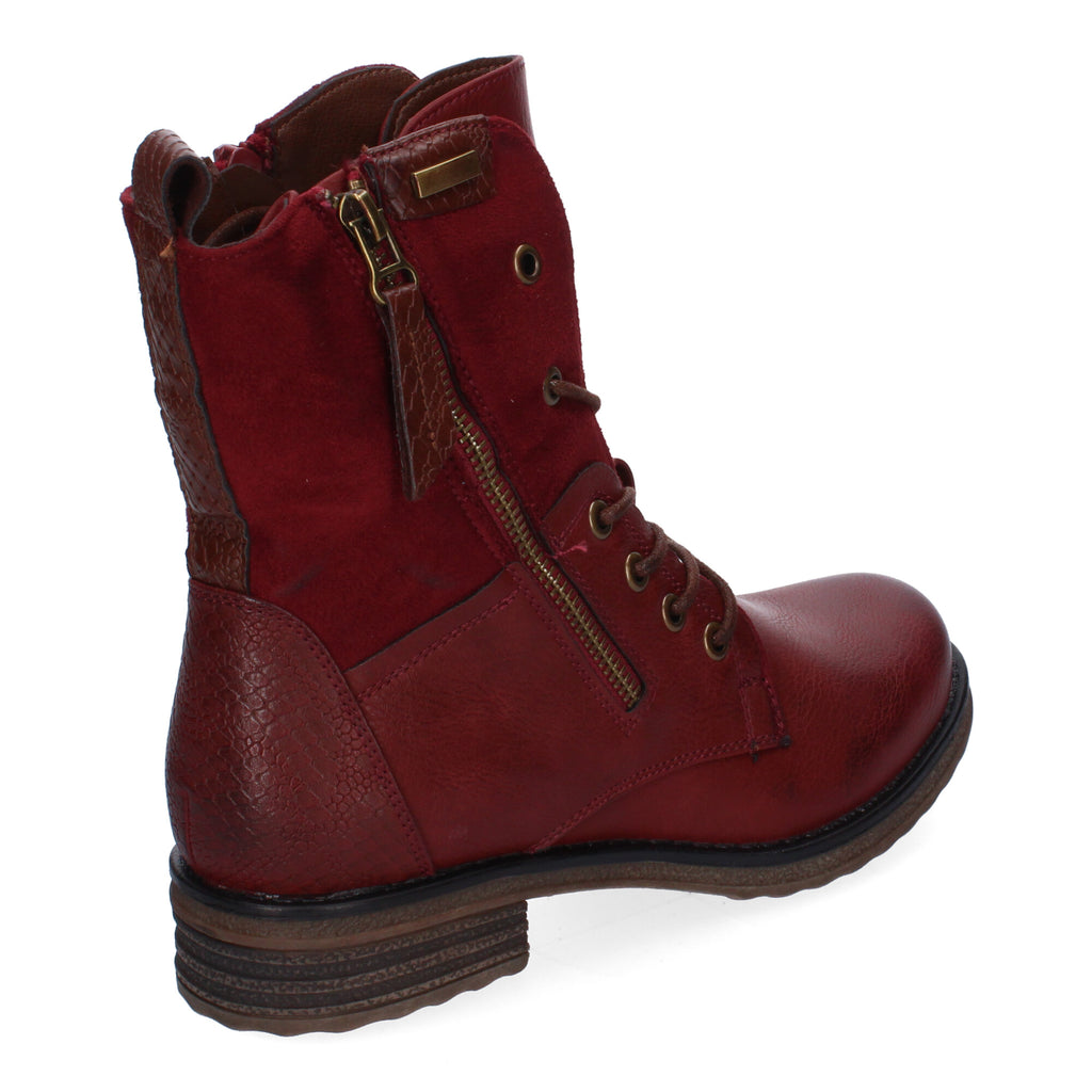 Botas acordonadas burdeos