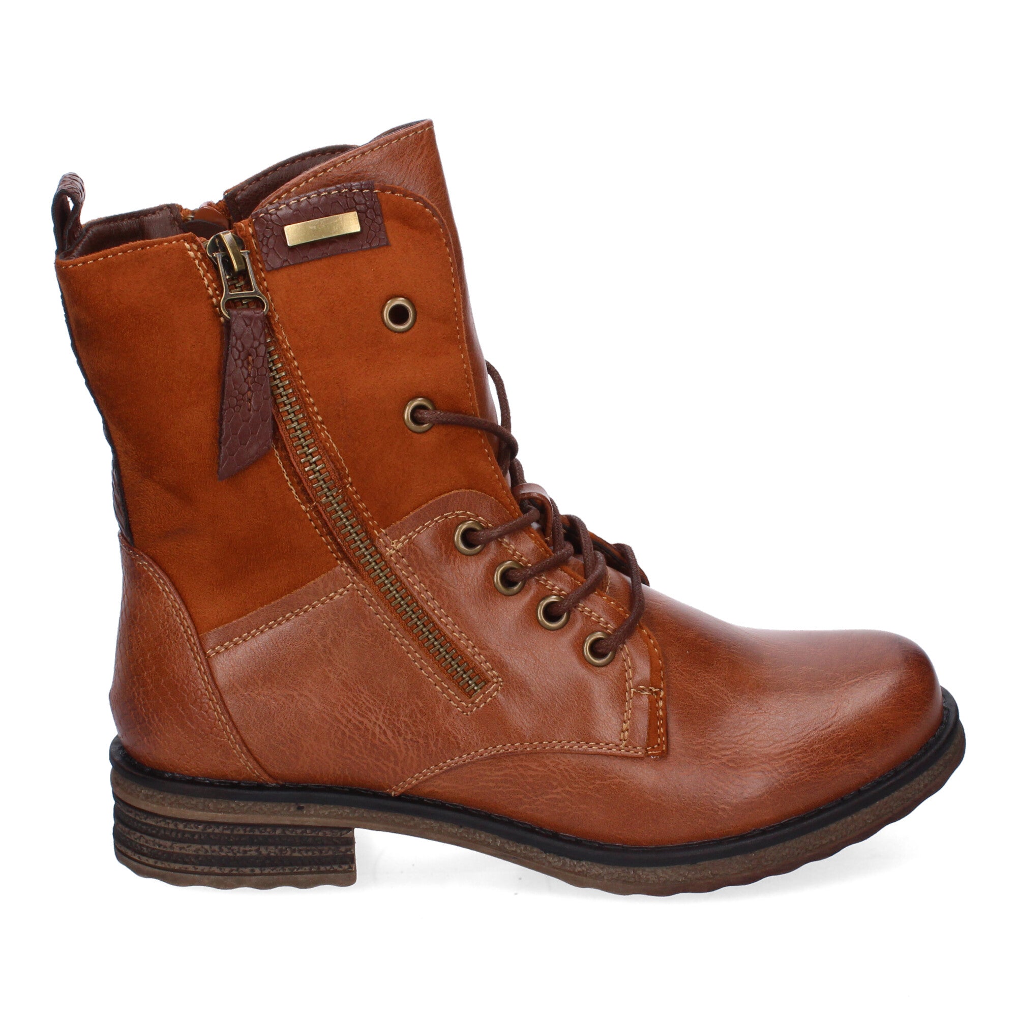 Botas de Mujer Cómodas y Elegantes con Cordones y Cremallera Lateral