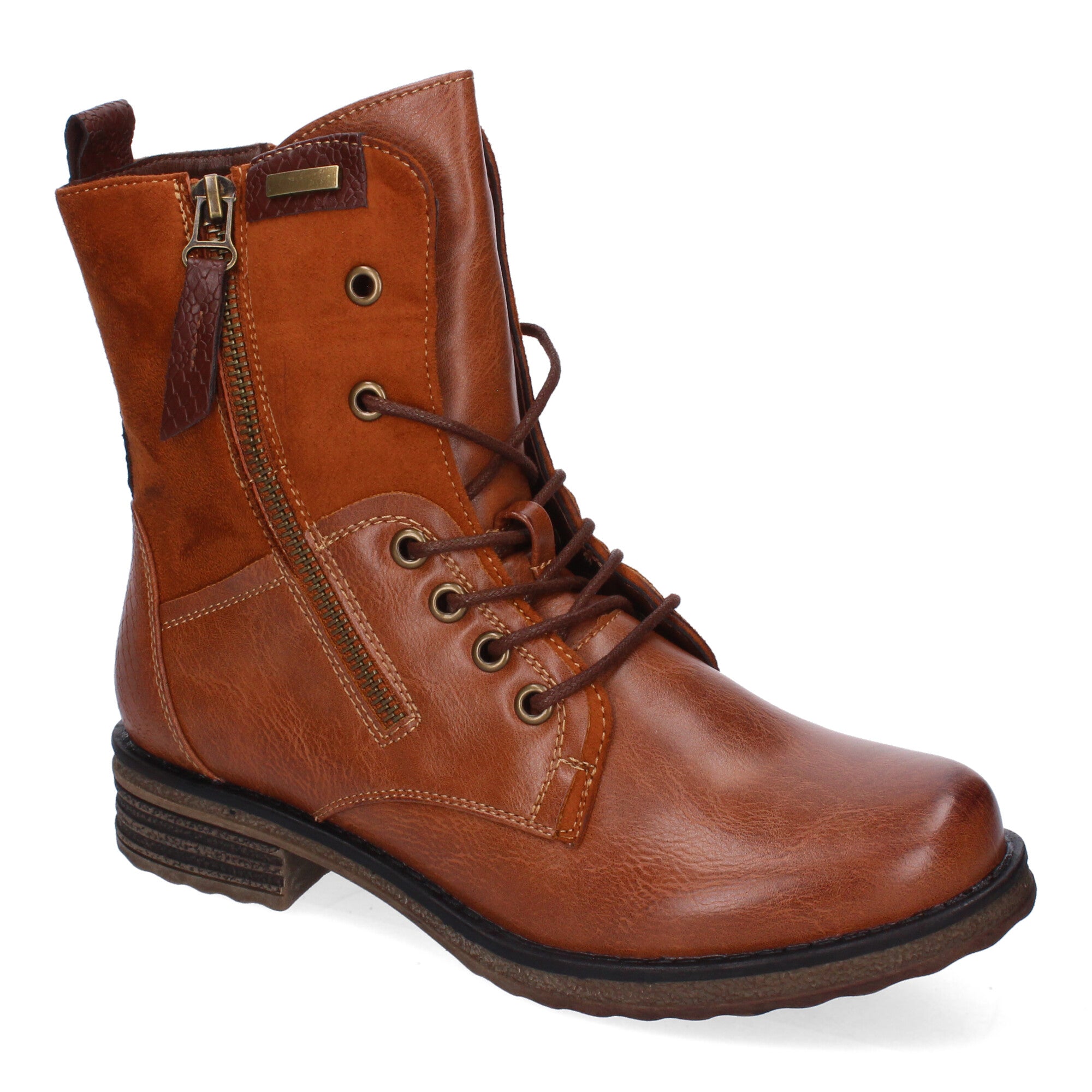 Botas de Mujer Cómodas y Elegantes con Cordones y Cremallera Lateral