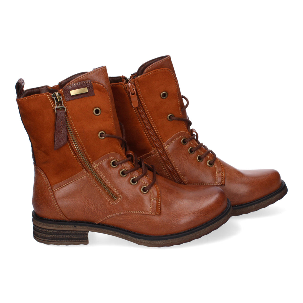 Botas de Mujer Cómodas y Elegantes con Cordones y Cremallera Lateral