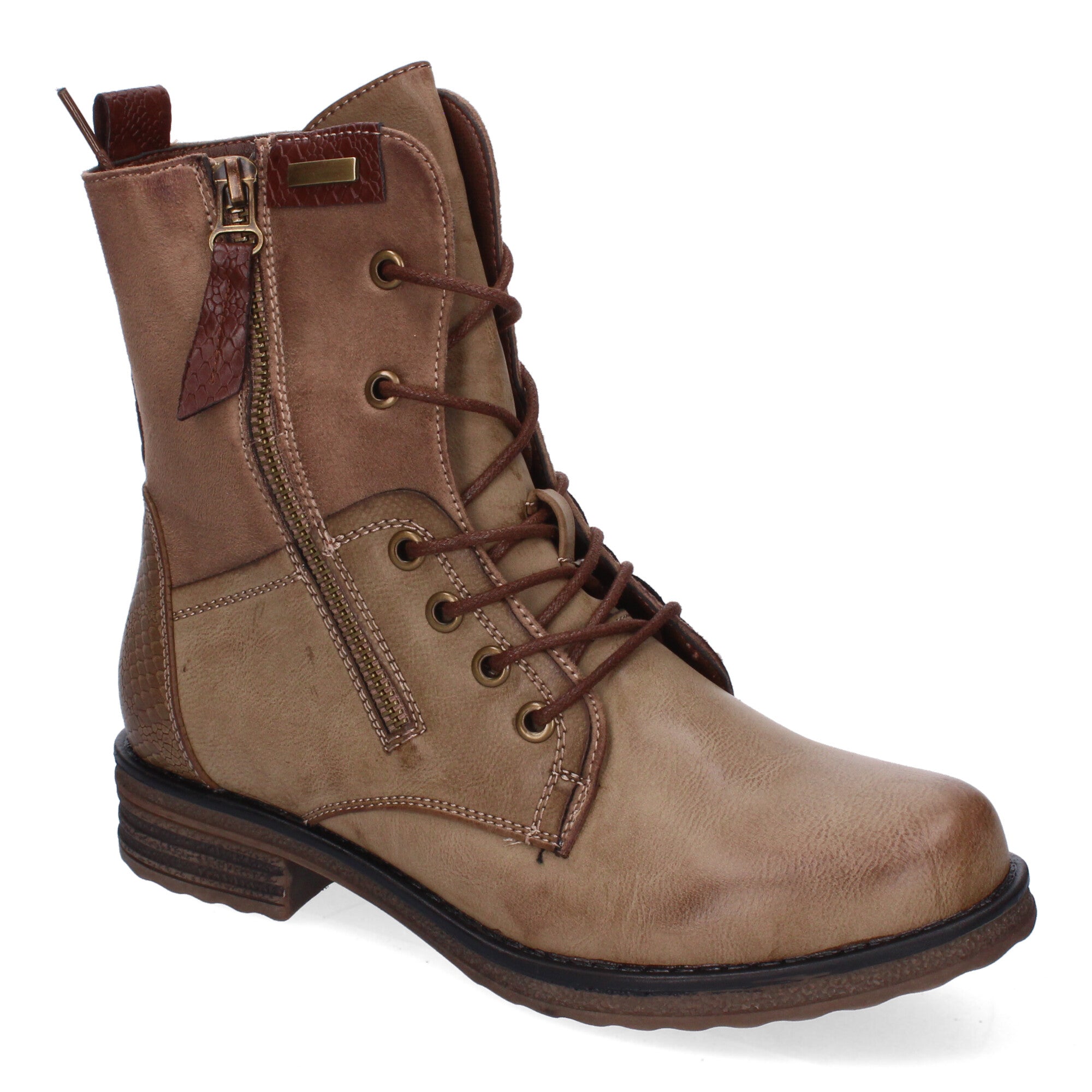 Botas de Mujer Cómodas y Elegantes con Cordones y Cremallera Lateral