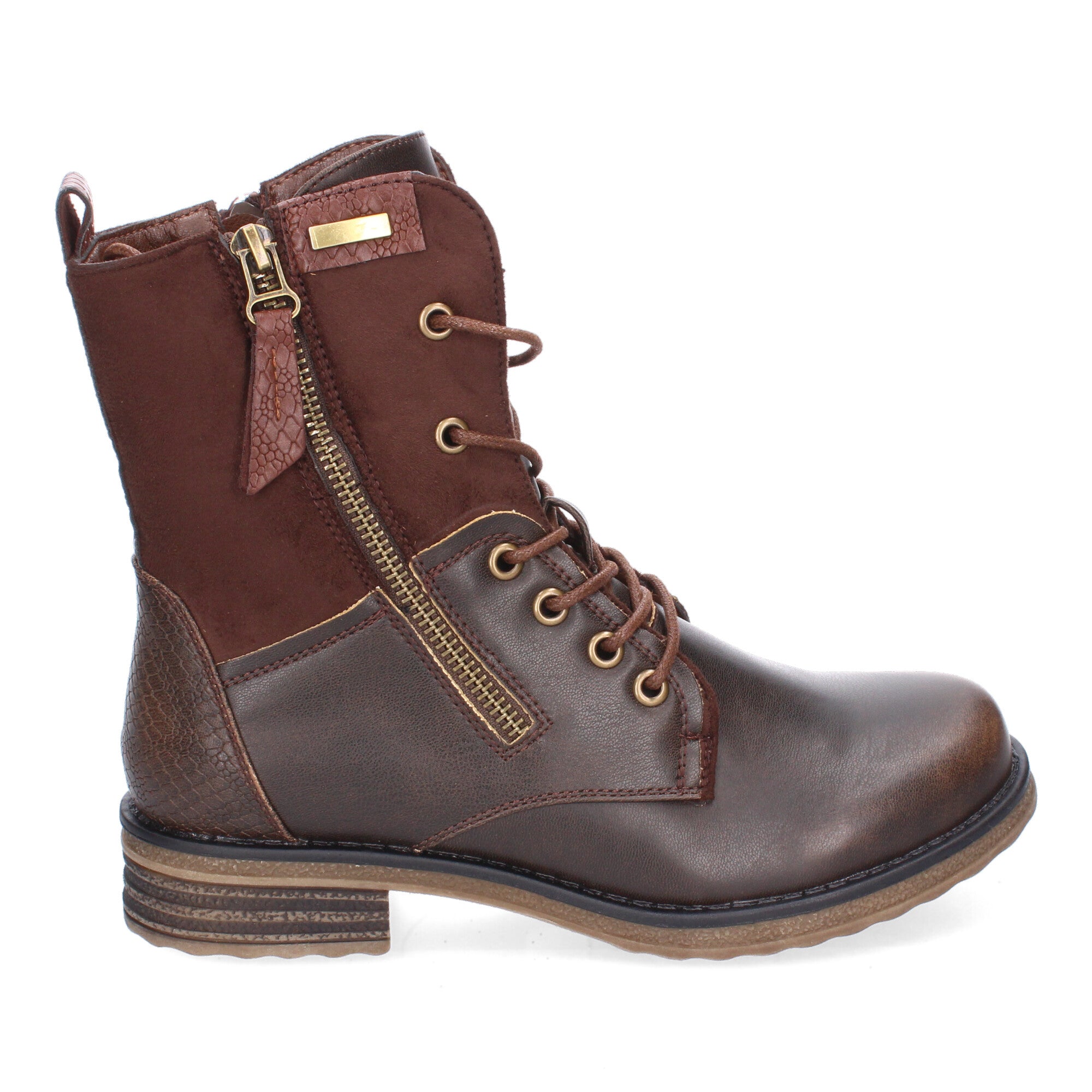 Botas de Mujer Cómodas y Elegantes con Cordones y Cremallera Lateral