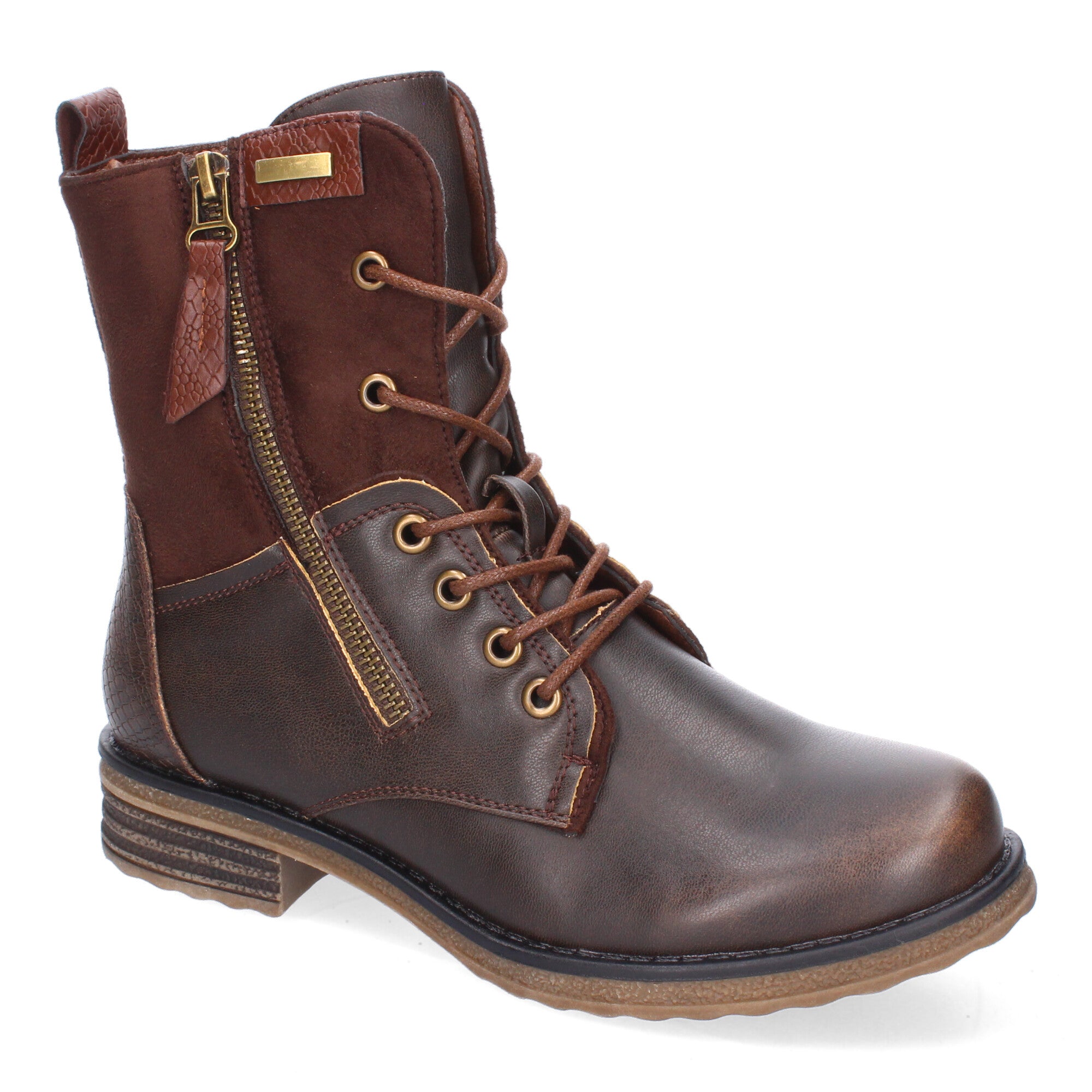 Botas de Mujer Cómodas y Elegantes con Cordones y Cremallera Lateral