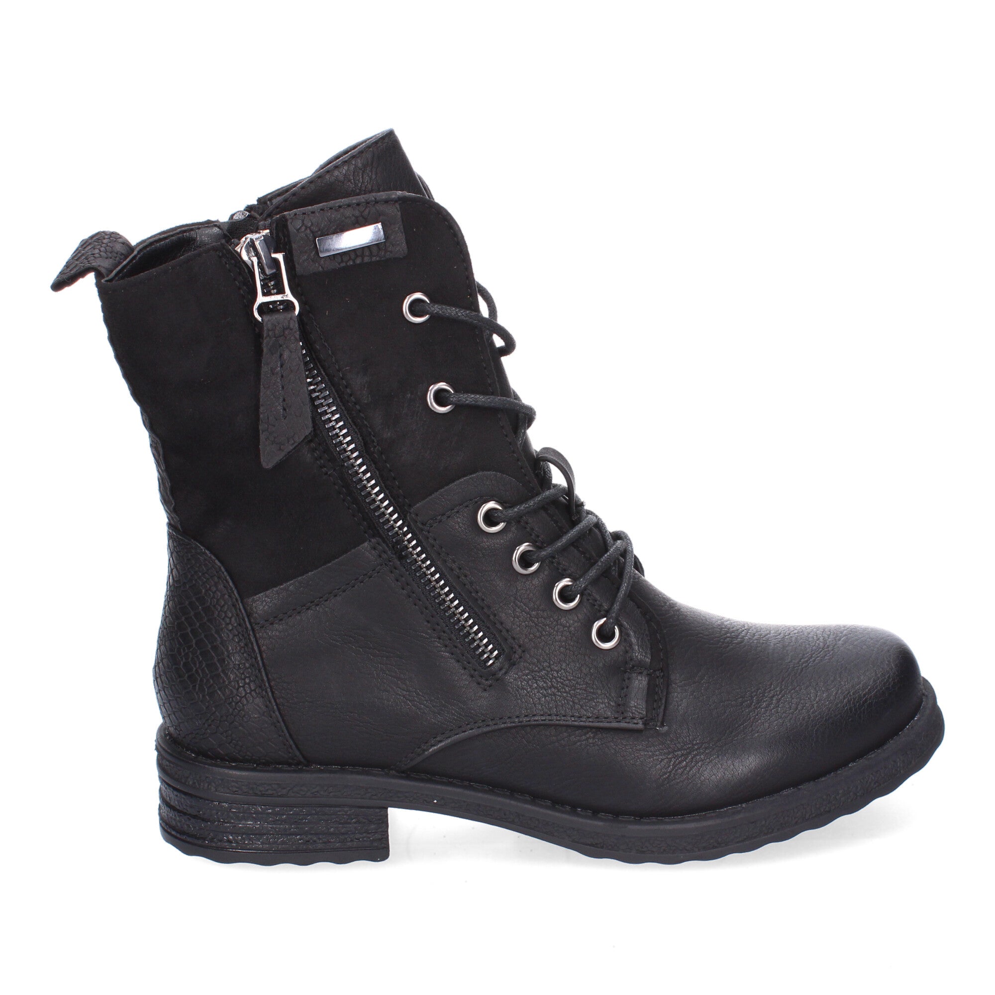 Botas de Mujer Cómodas y Elegantes con Cordones y Cremallera Lateral