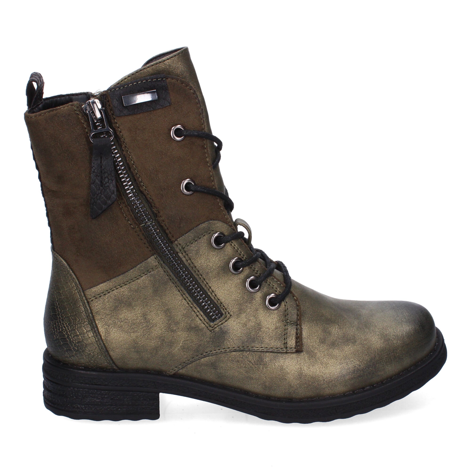 Botas de Mujer Cómodas y Elegantes con Cordones y Cremallera Lateral