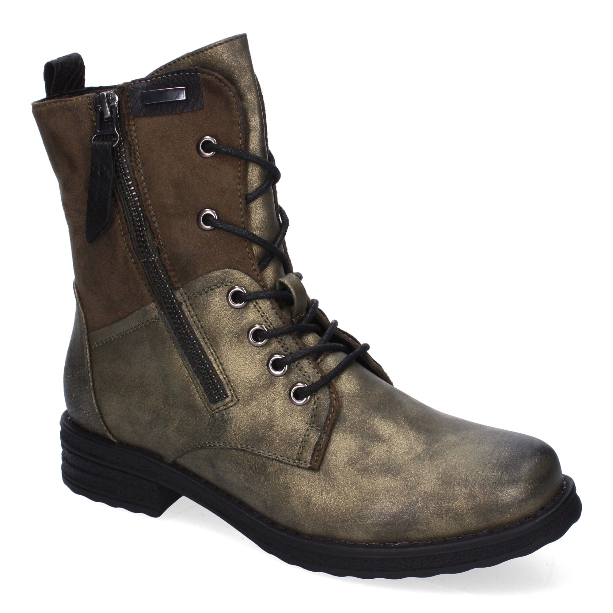 Botas de Mujer Cómodas y Elegantes con Cordones y Cremallera Lateral
