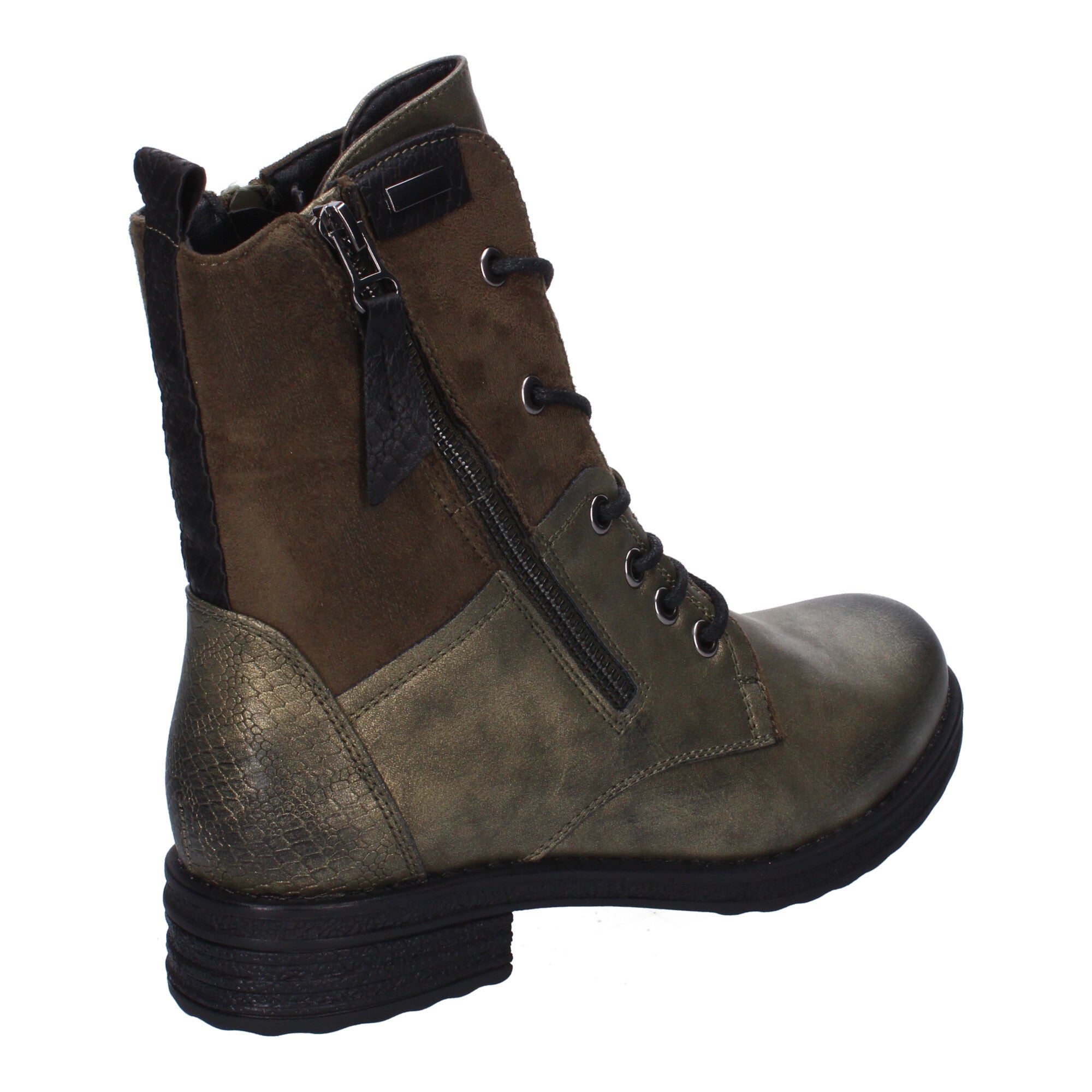 Botas de Mujer Cómodas y Elegantes con Cordones y Cremallera Lateral