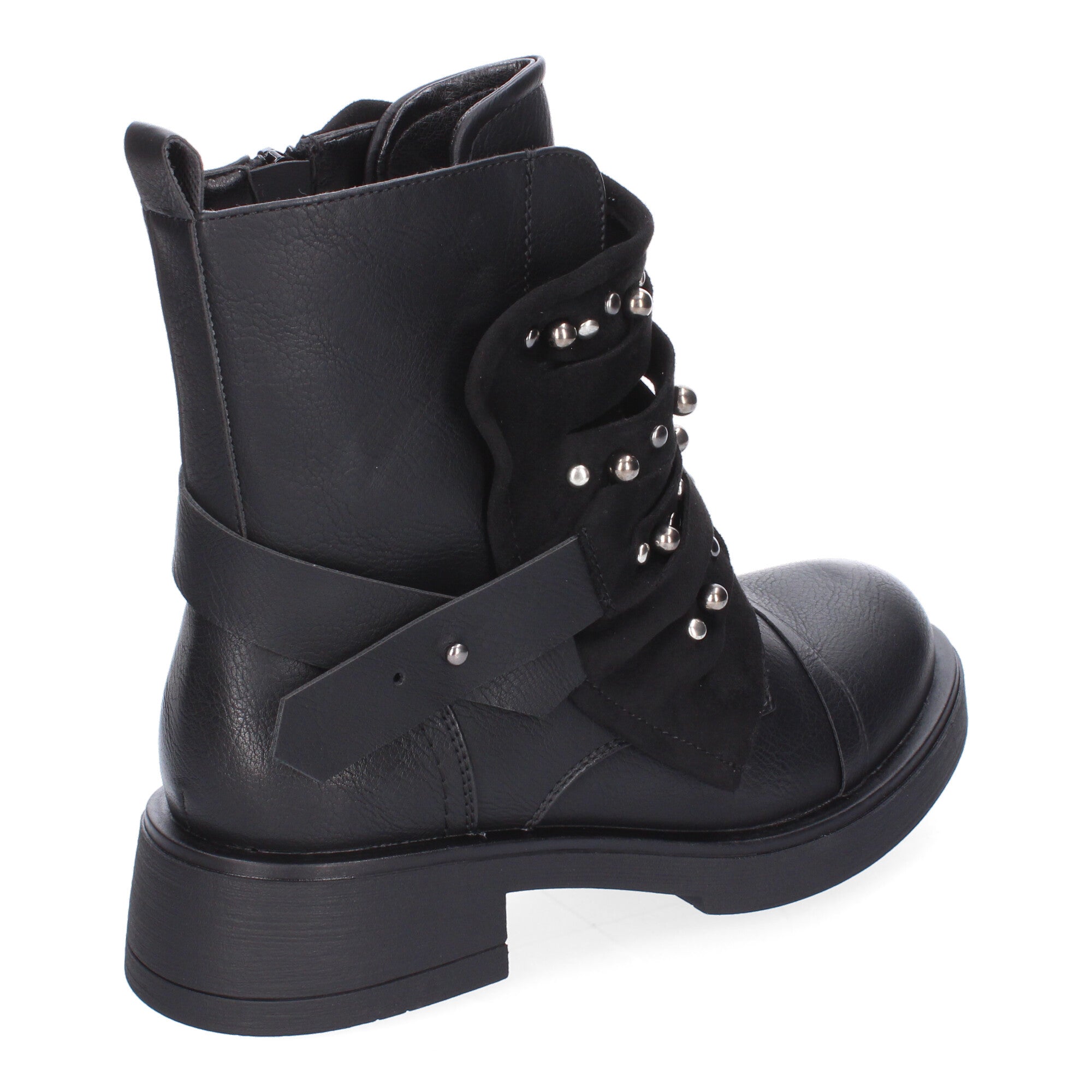 Botin De Tacon  Adornos Metálicos  Para Mujer
