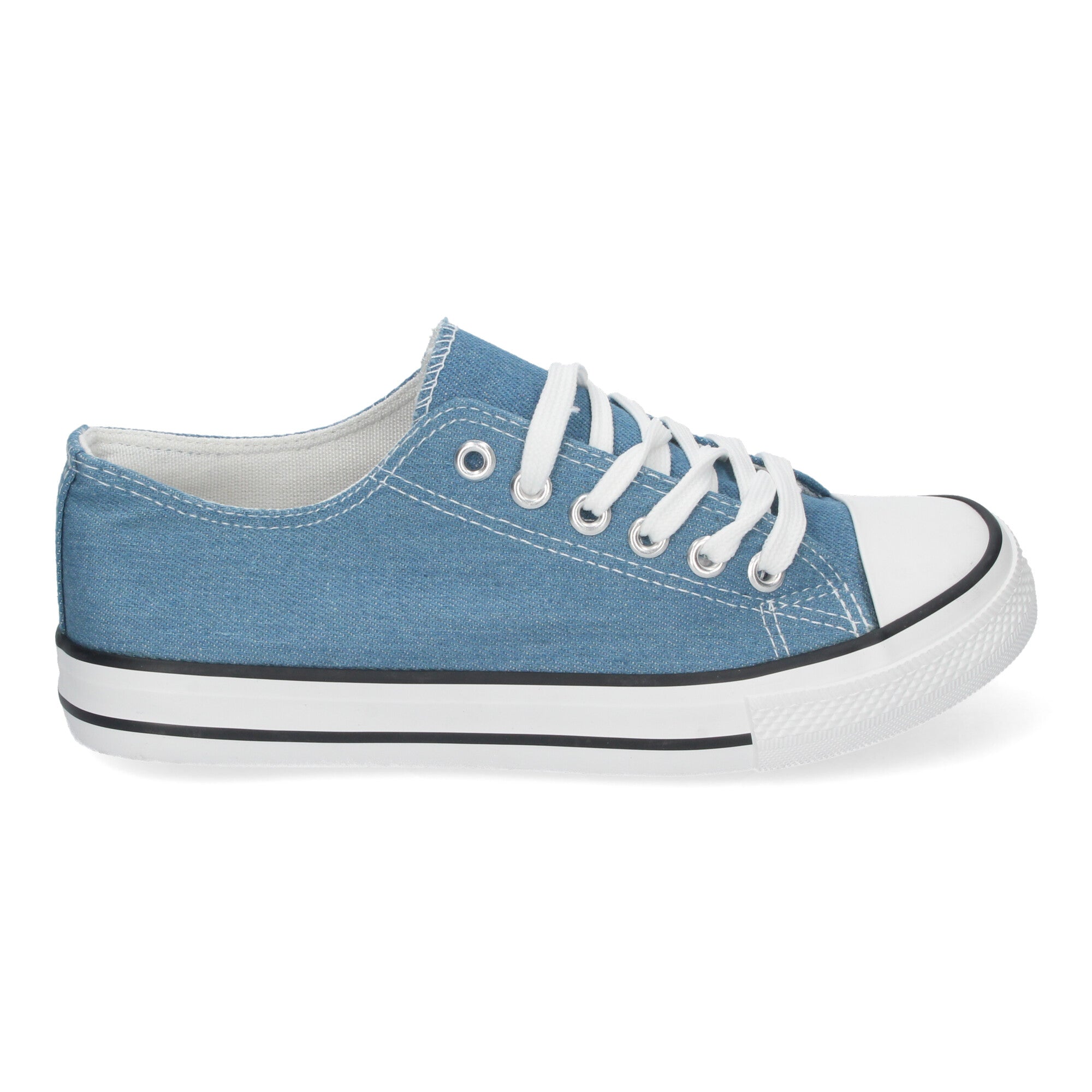 Zapatilla Bamba Plana Celeste para Mujer