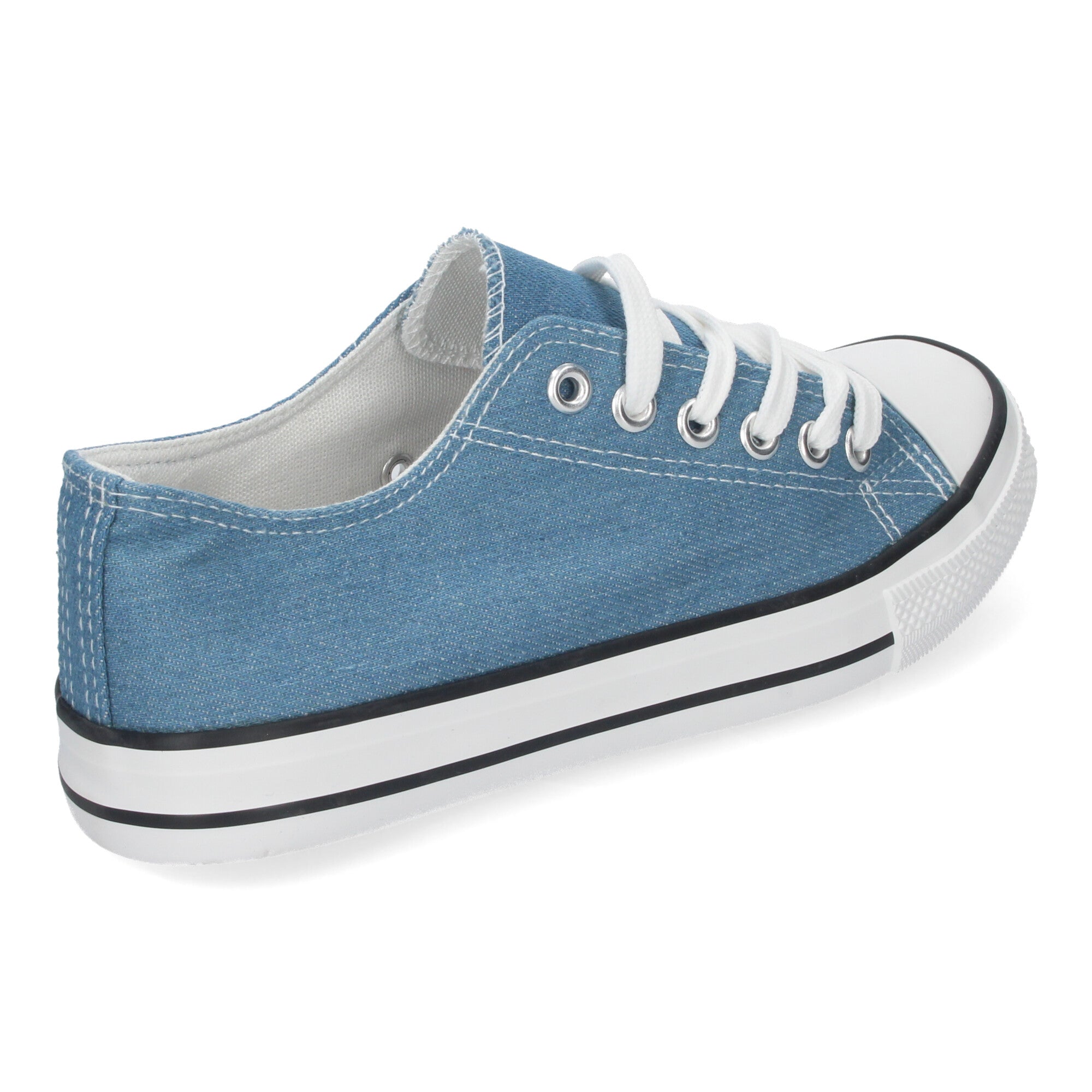 Zapatilla Bamba Plana Celeste para Mujer
