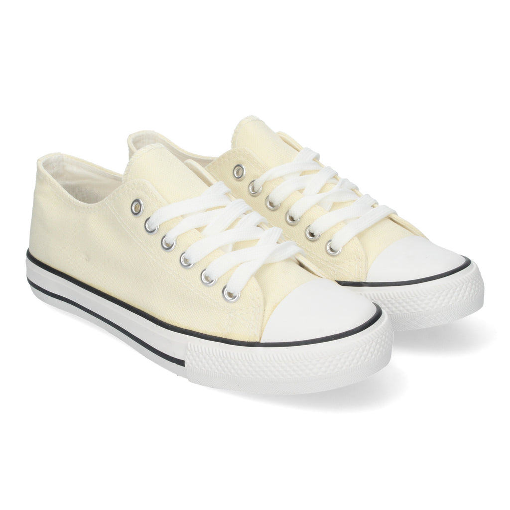 Zapatilla Bamba Plana Beige para Mujer