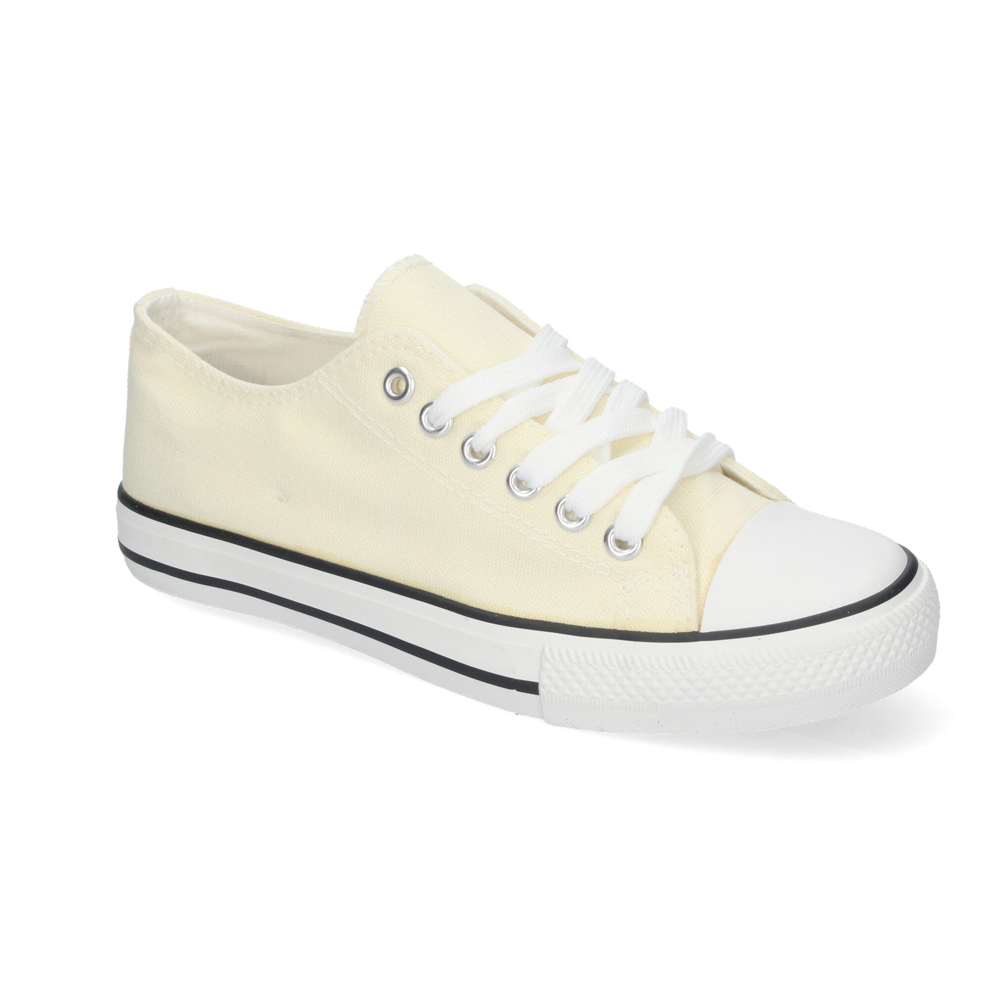 Zapatilla Bamba Plana Beige para Mujer