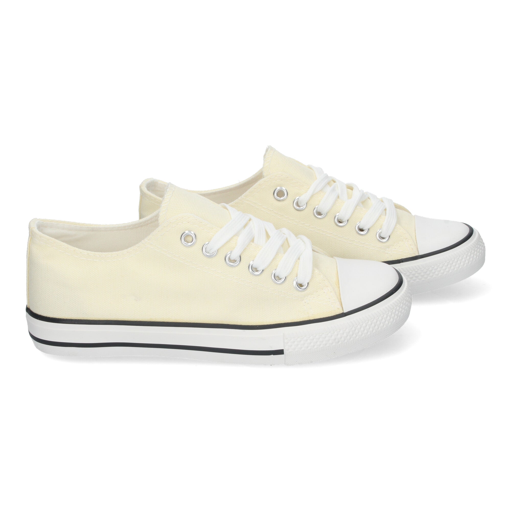 Zapatilla Bamba Plana Beige para Mujer