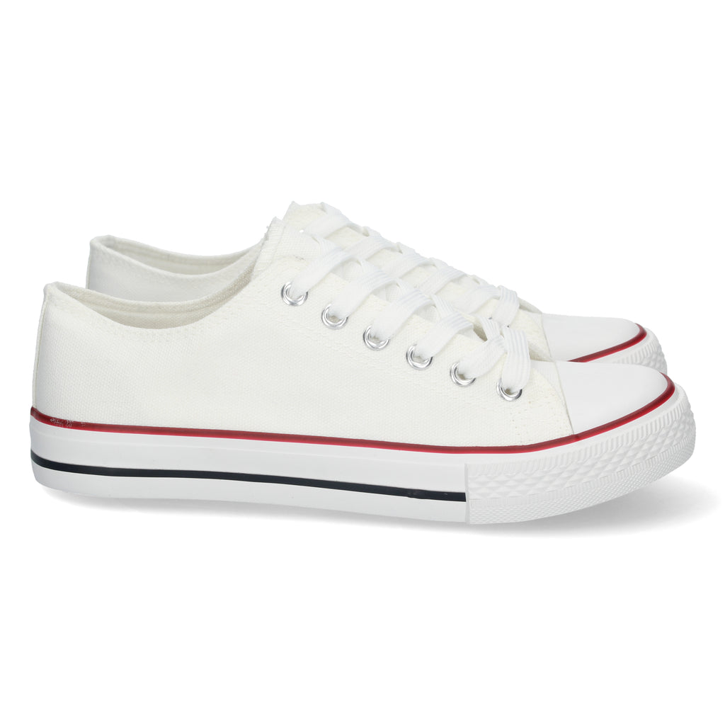 Zapatilla Bamba Plana Blanca para Mujer