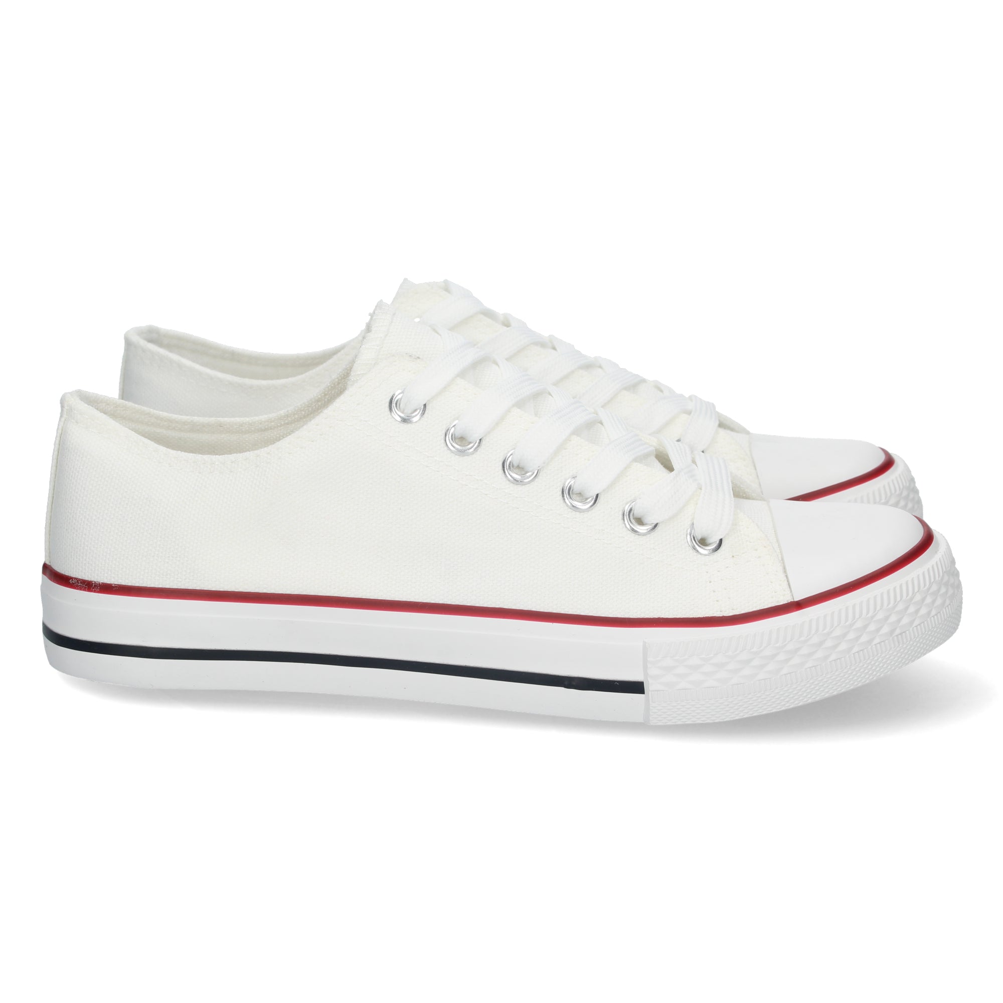 Zapatilla Bamba Plana Blanca para Mujer