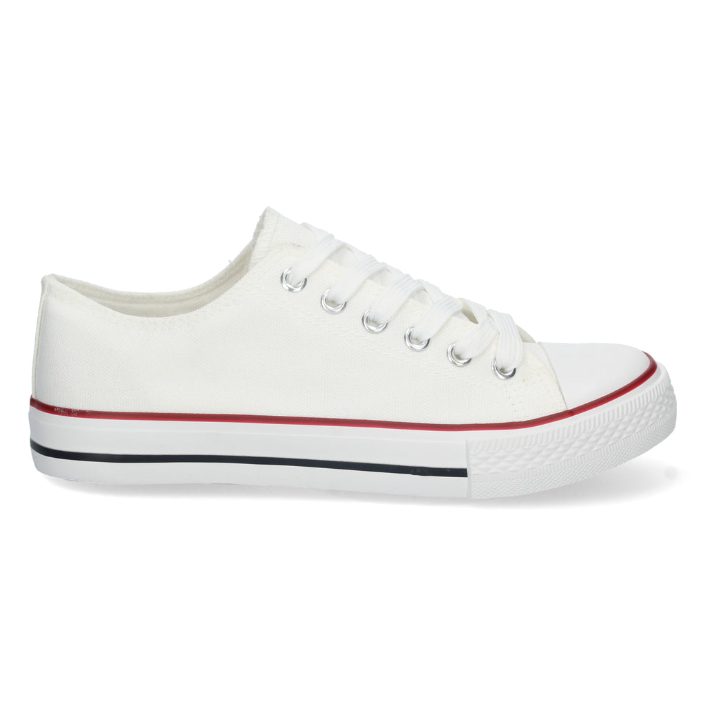 Zapatilla Bamba Plana Blanca para Mujer